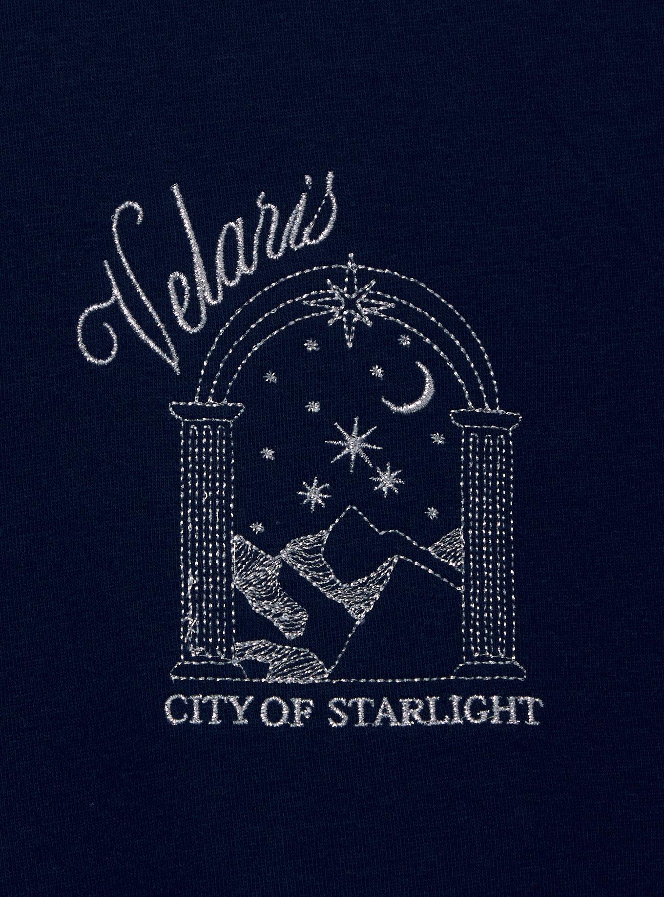 A Court of Thorns and Roses Velaris Embroidered Crewneck &mdash; BoxLunch Exclusive, DARK BLUE, alternate