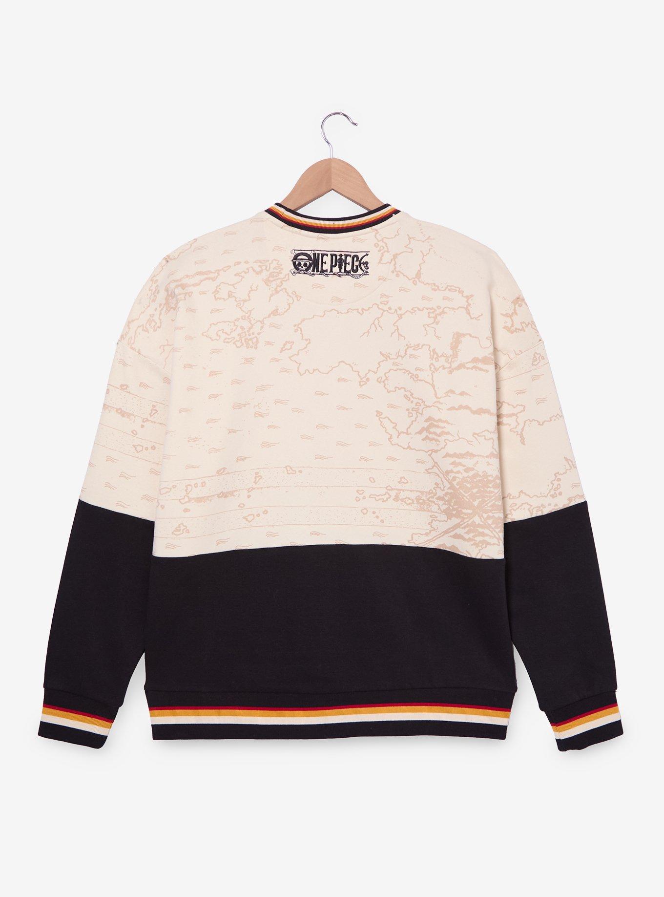 One Piece Straw Hat Crew Panel Crewneck &mdash; BoxLunch Exclusive, MULTI, alternate