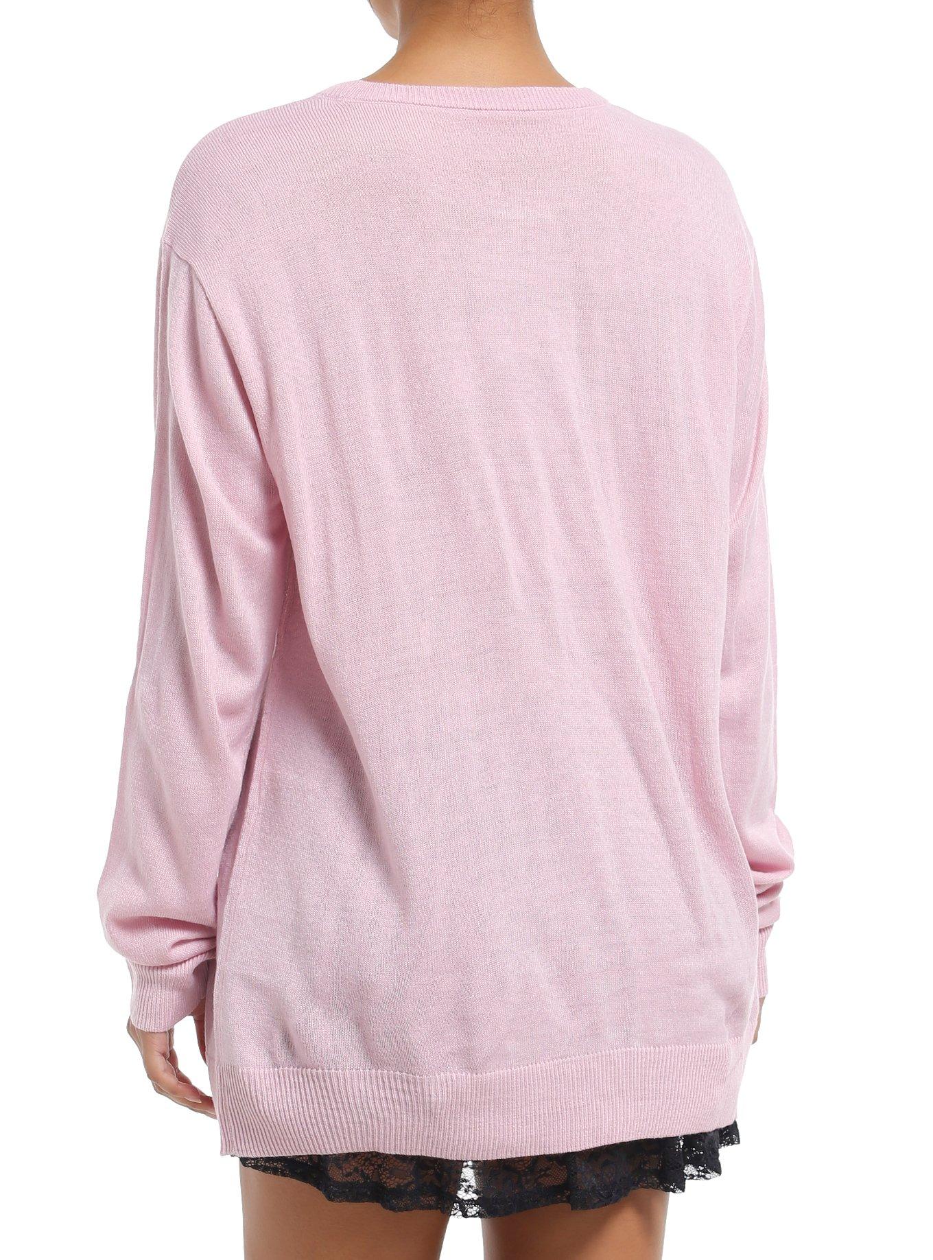 Melanie Martinez Cry Baby Embroidered Sweater, PINK, alternate