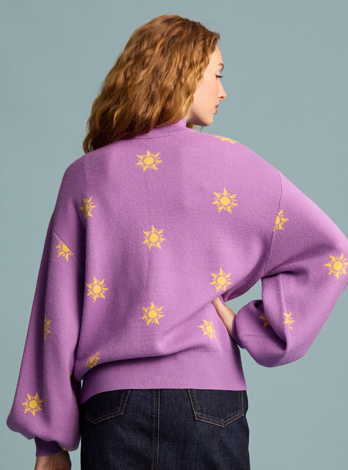 Her Universe Disney Tangled Suns Knit Sweater Her Universe Exclusive, PURPLE, alternate