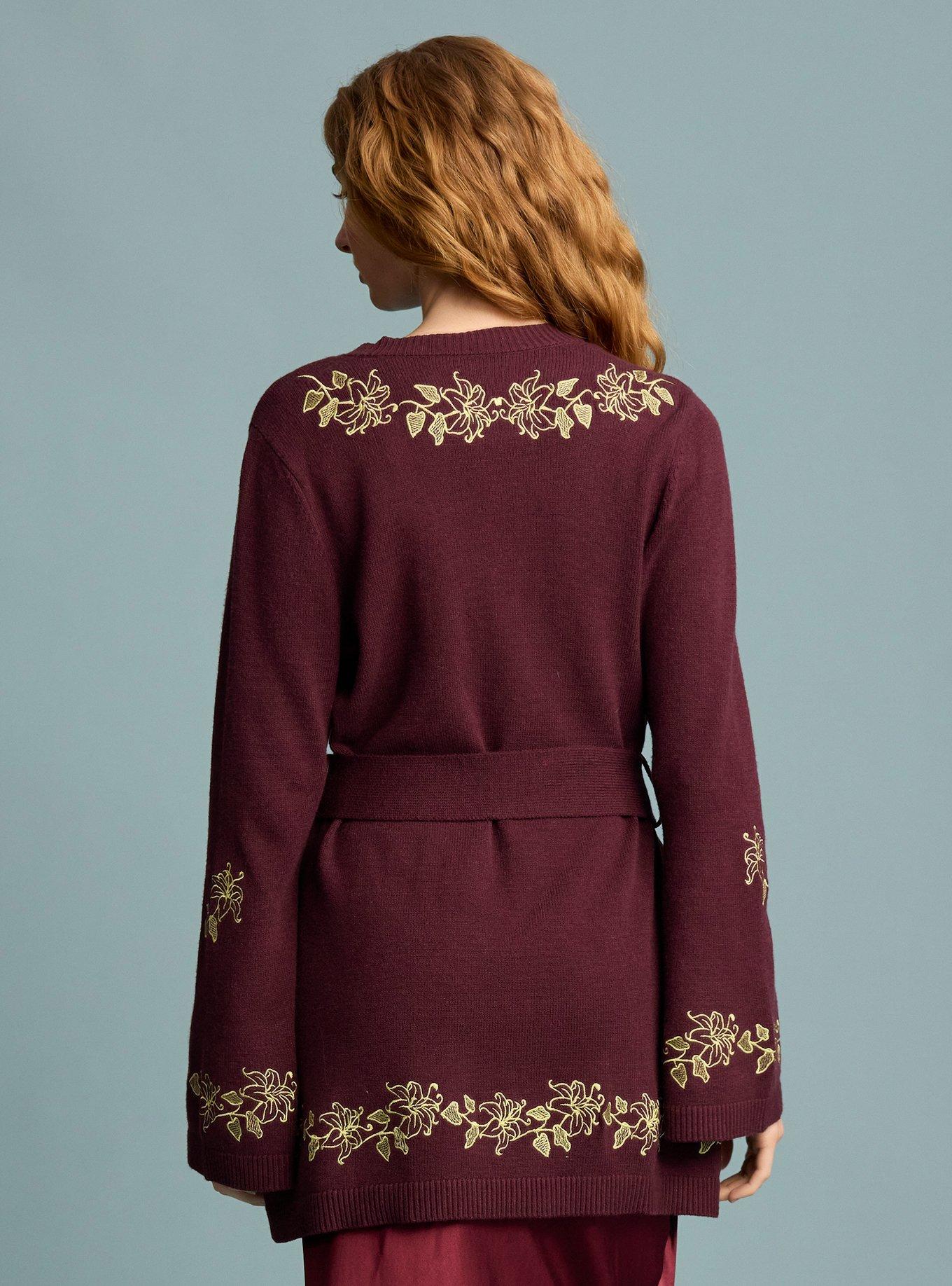 Her Universe Disney Tangled Mother Gothel Belt Cardigan Her Universe Exclusive, BURGUNDY, alternate