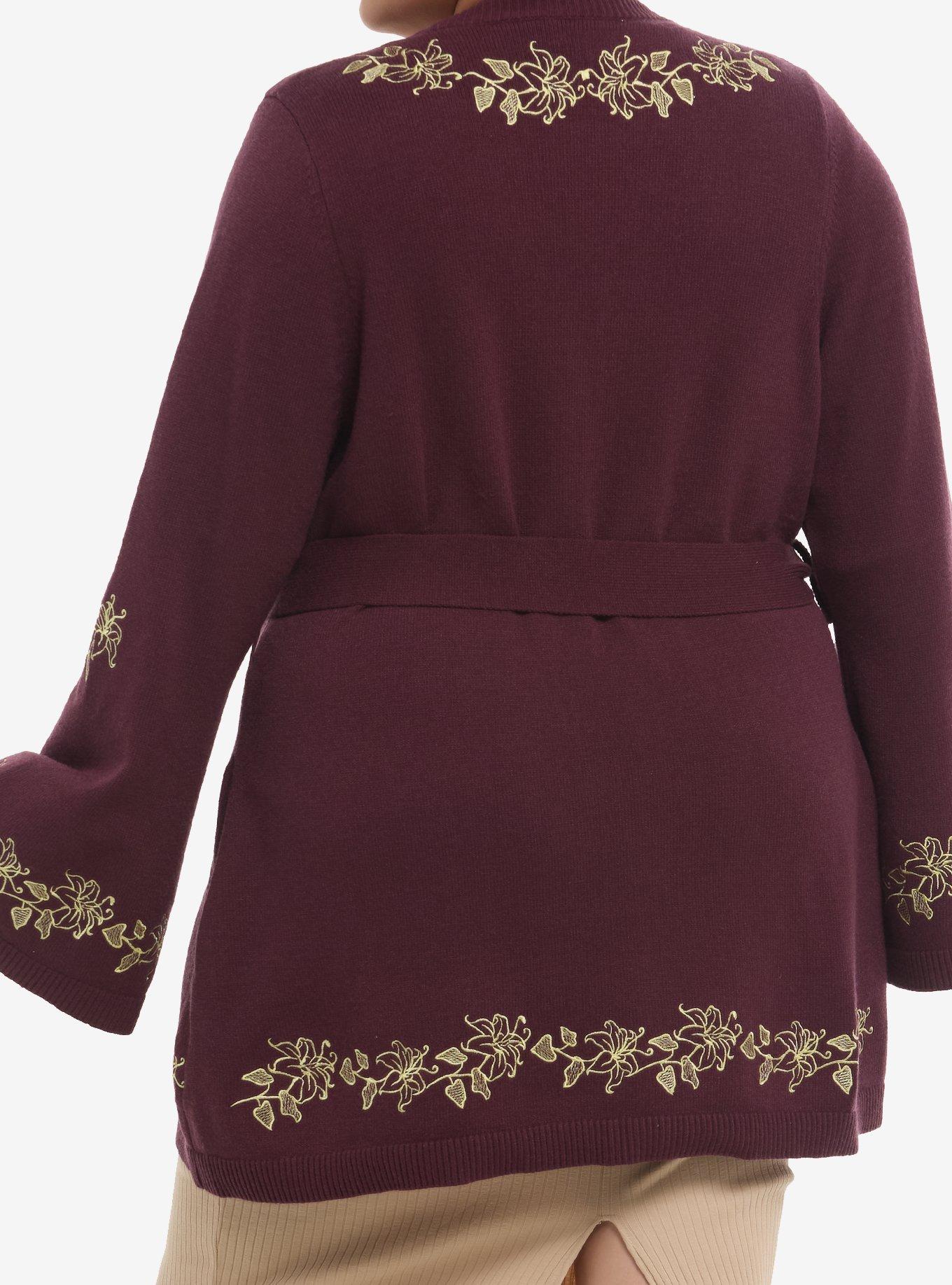 Her Universe Disney Tangled Mother Gothel Belt Cardigan Plus Size Her Universe Exclusive, BURGUNDY, alternate