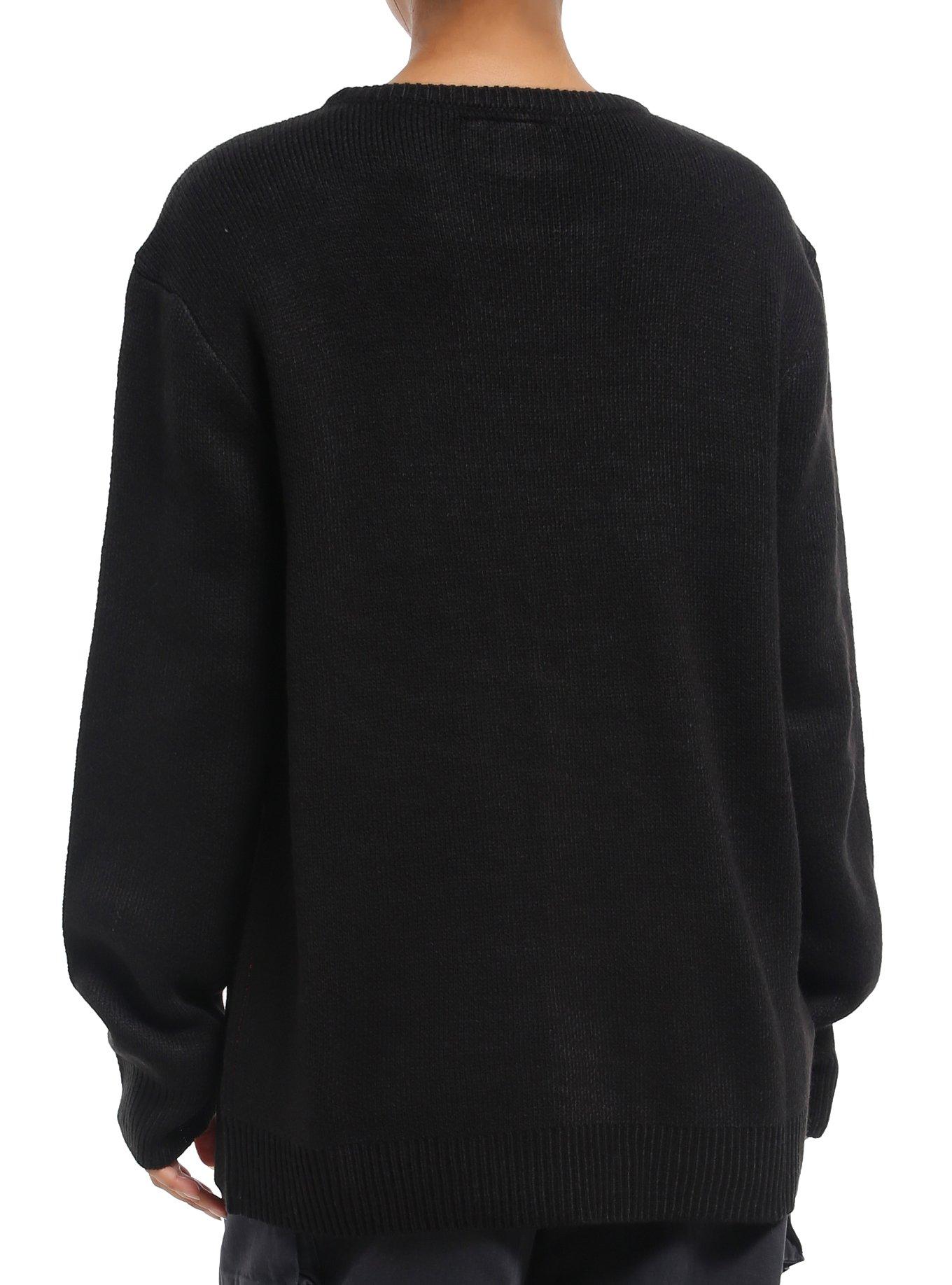 Twenty One Pilots Logo Intarsia Sweater, BLACK, alternate