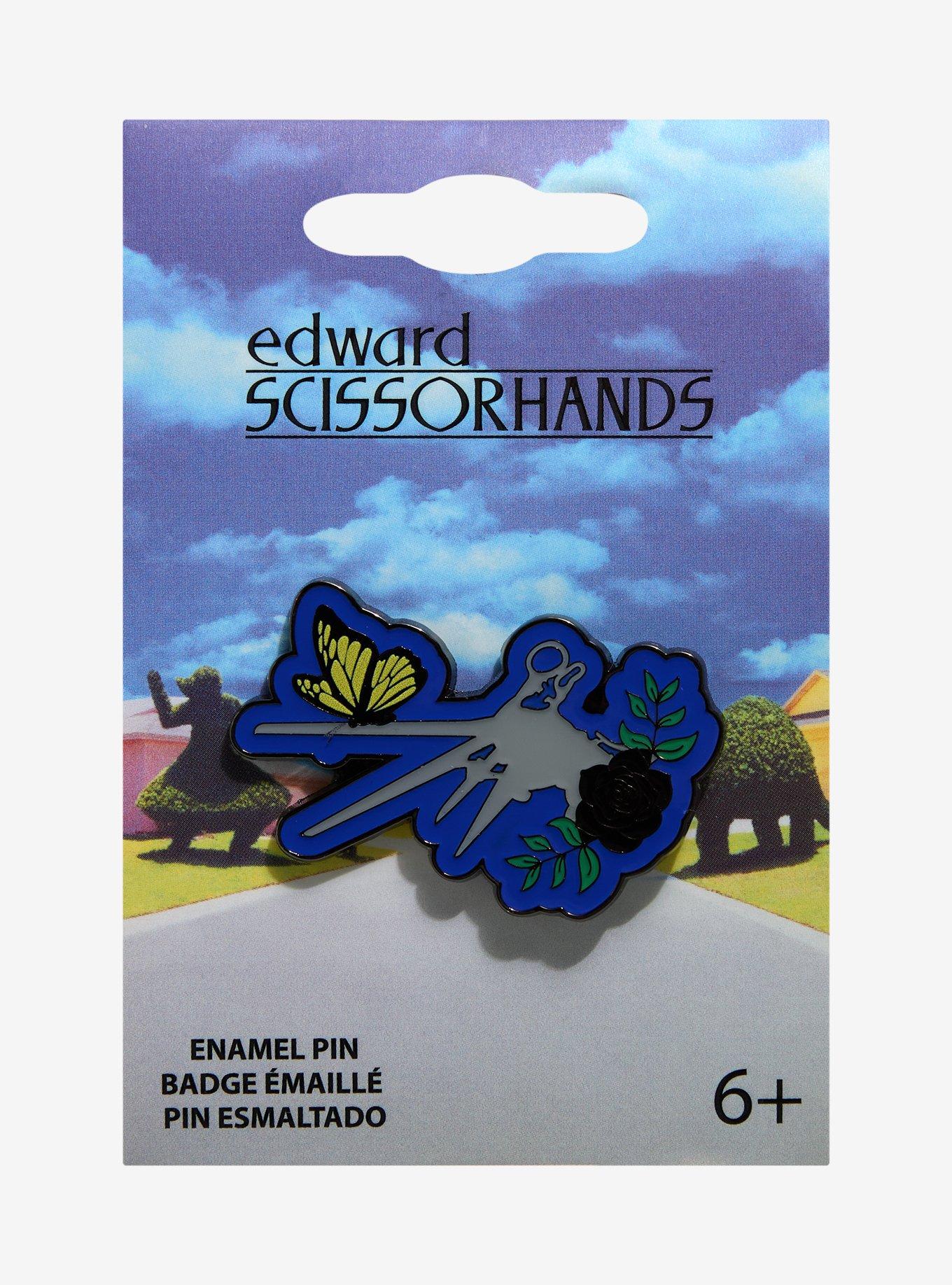 Edward Scissorhands Butterfly Enamel Pin — BoxLunch Exclusive, , hi-res