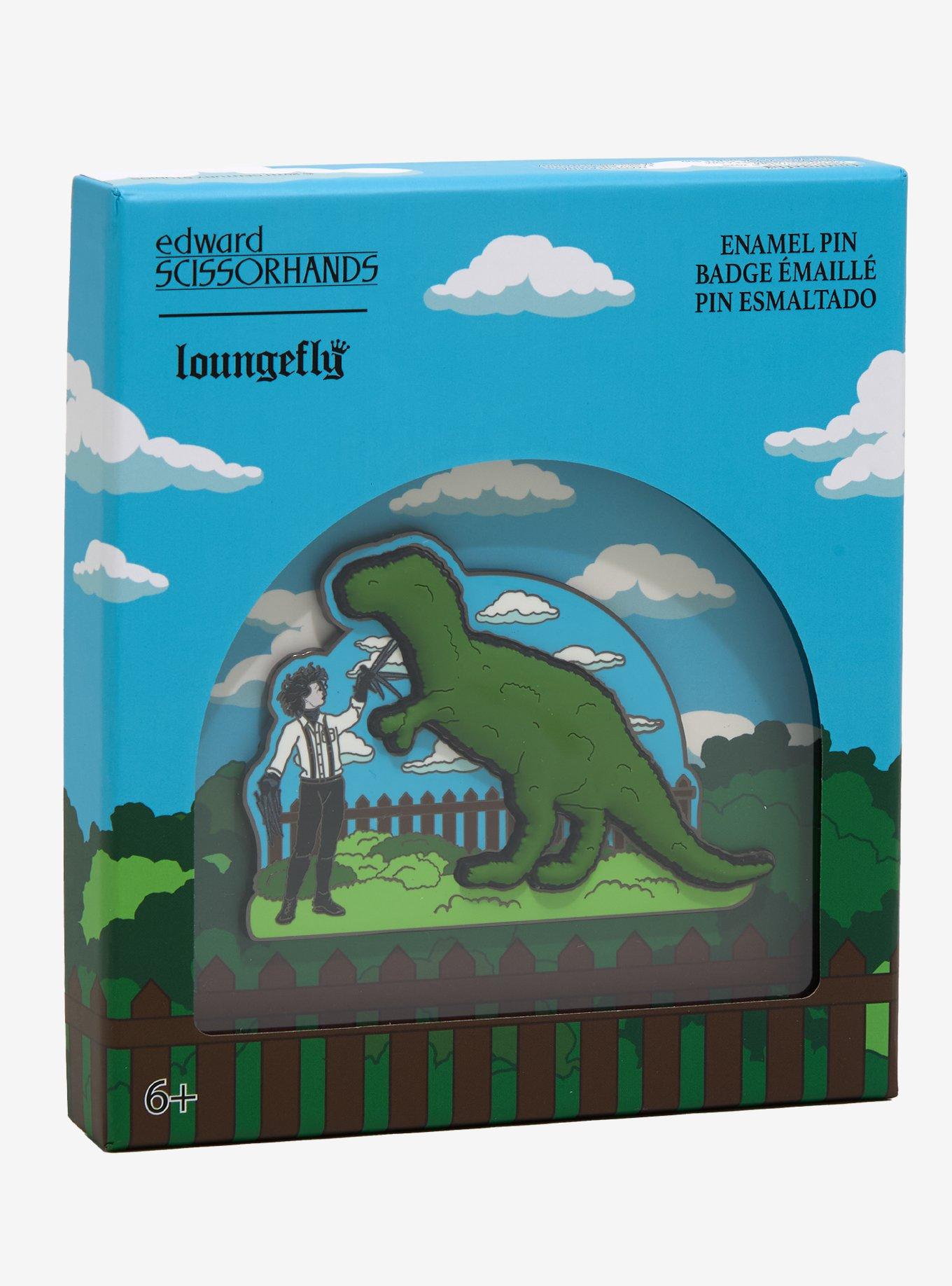 Loungefly Edward Scissorhands Dinosaur Topiary Limited Edition Enamel Pin - BoxLunch Exclusive, , alternate