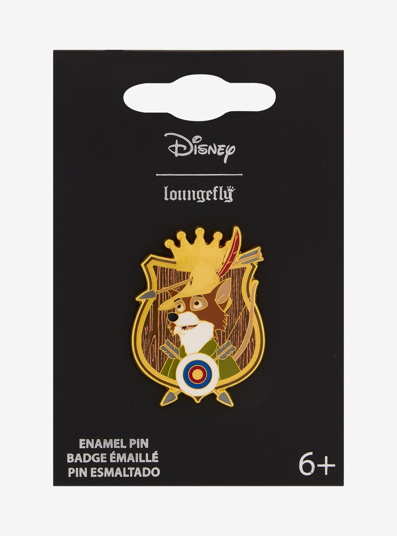 Loungefly Disney Robin Hood Crown Crest Enamel Pin &mdash; BoxLunch Exclusive, , alternate