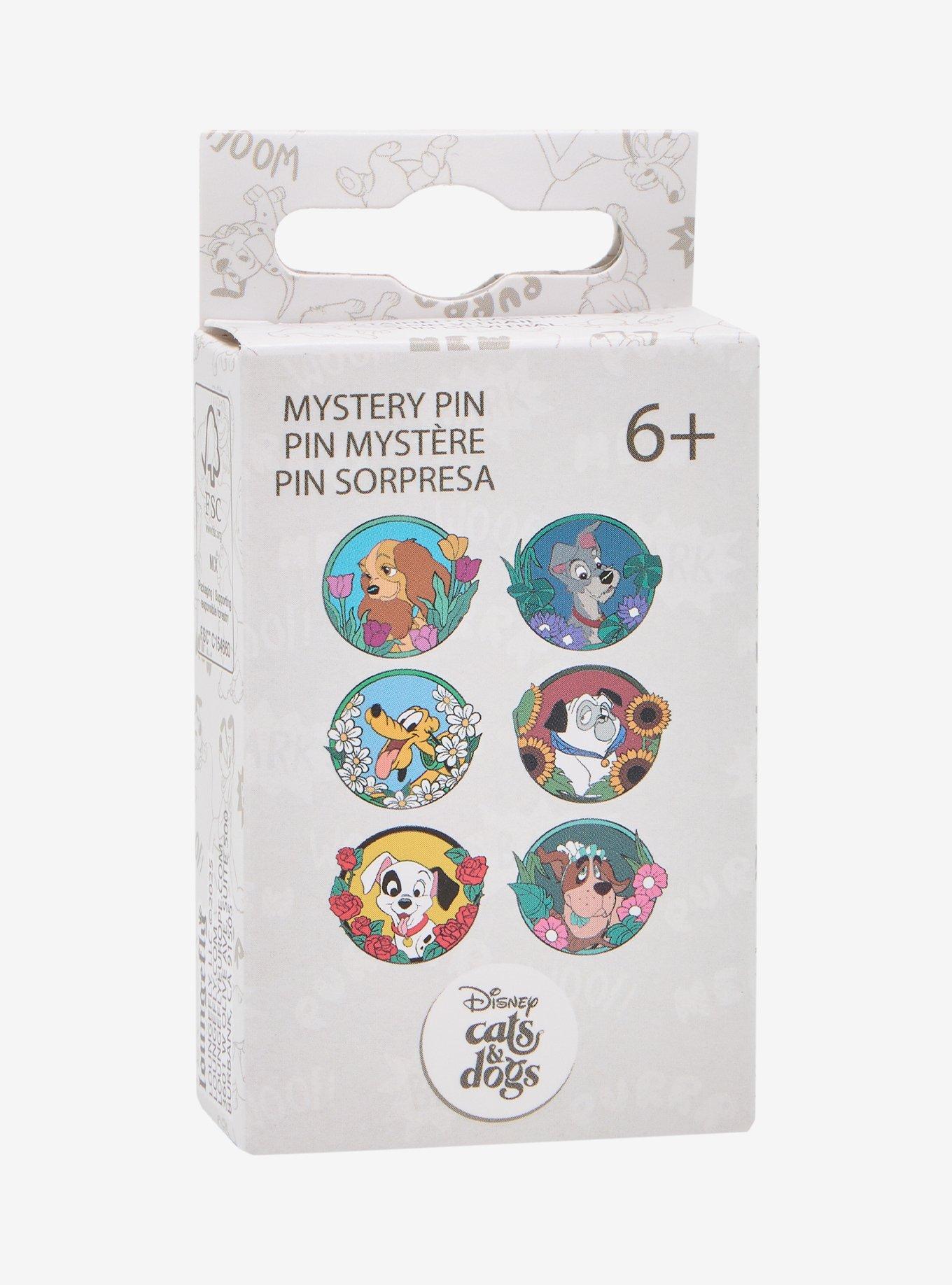 Loungefly Disney Dogs Floral Blind Box Enamel Pin — BoxLunch Exclusive, , hi-res