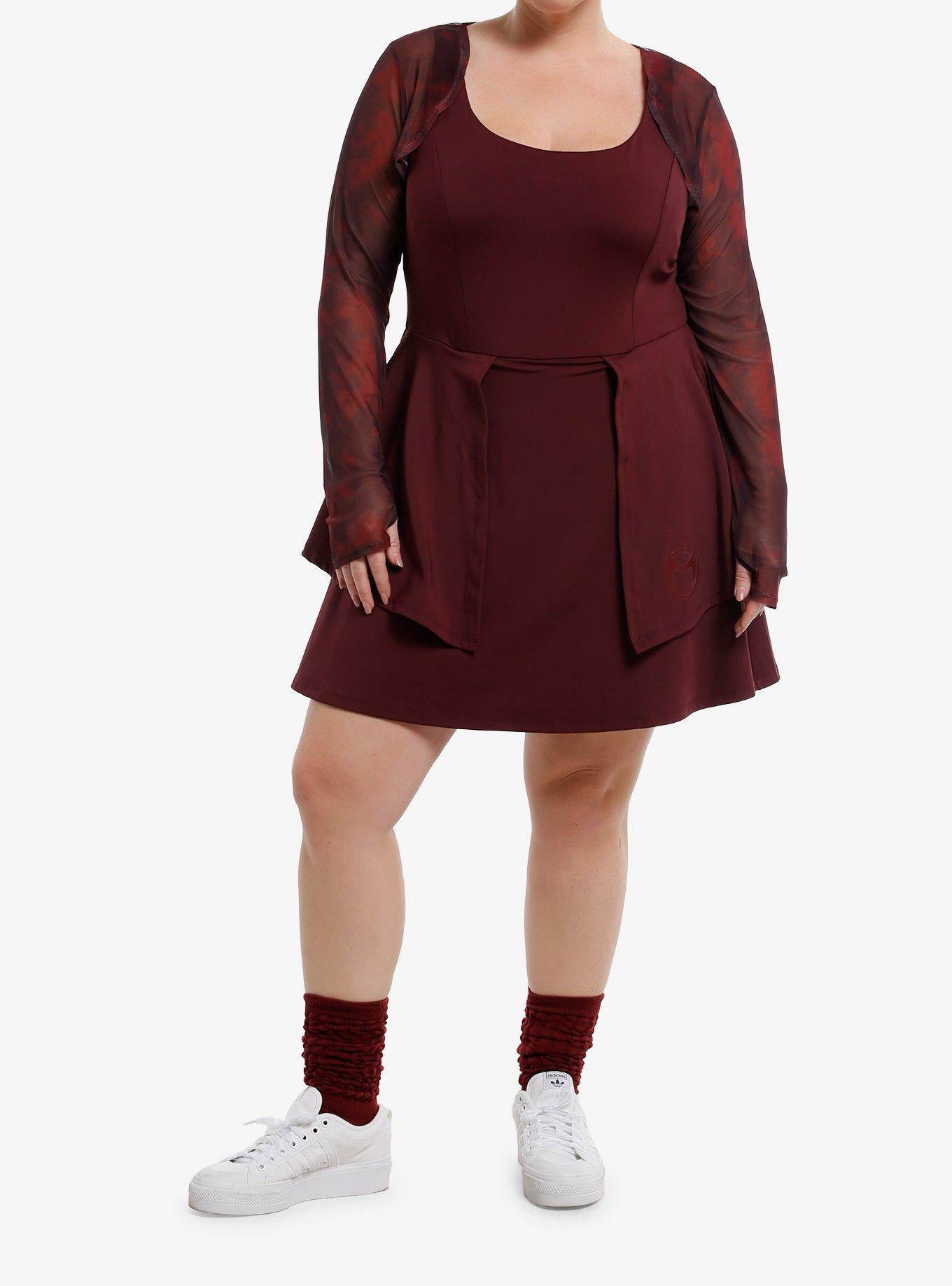 Her Universe Marvel Scarlet Witch Athletic Dress Plus Size Her Universe Exclusive, MULTI, alternate - view 4