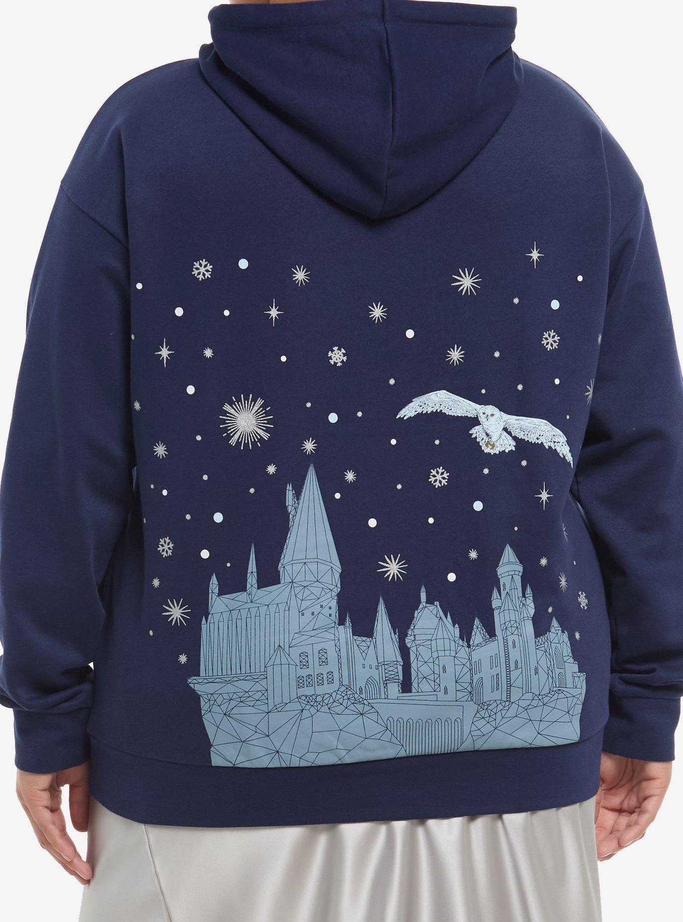 Her Universe Harry Potter Hogwarts Snowflake Hoodie Plus Size Her Universe Exclusive, , hi-res
