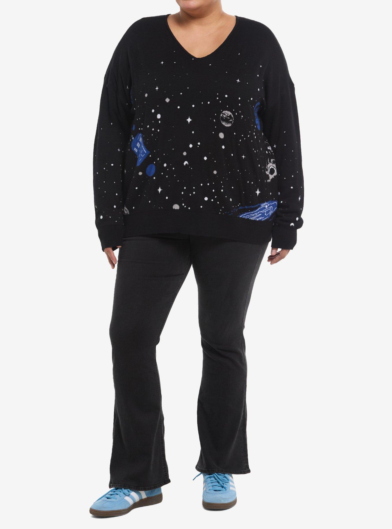 Her Universe Doctor Who TARDIS Space Sweater Plus Size Her Universe Exclusive, MULTI, alternate - view 3