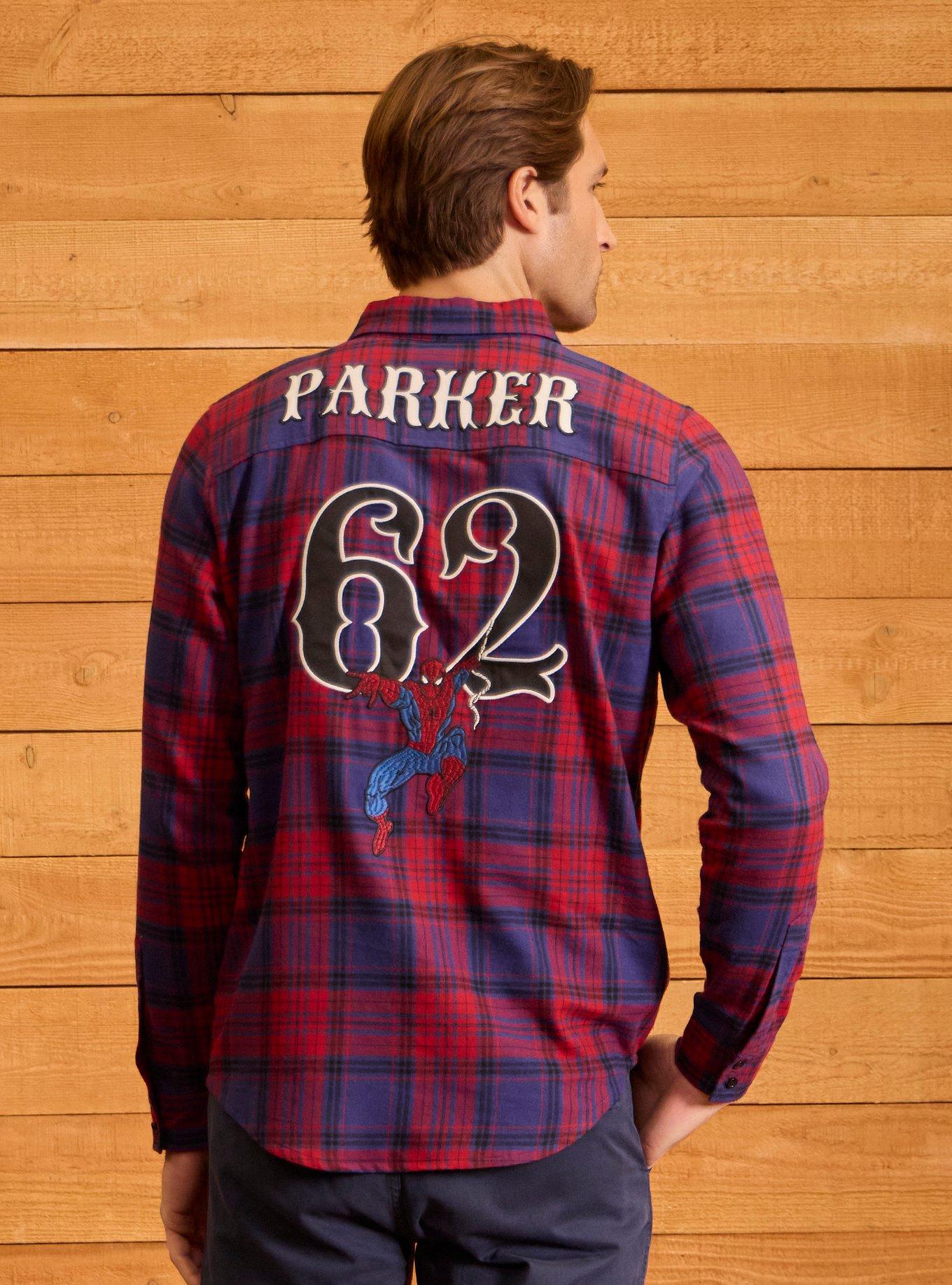 Our Universe Marvel Spider-Man Plaid Flannel Our Universe Exclusive, , hi-res