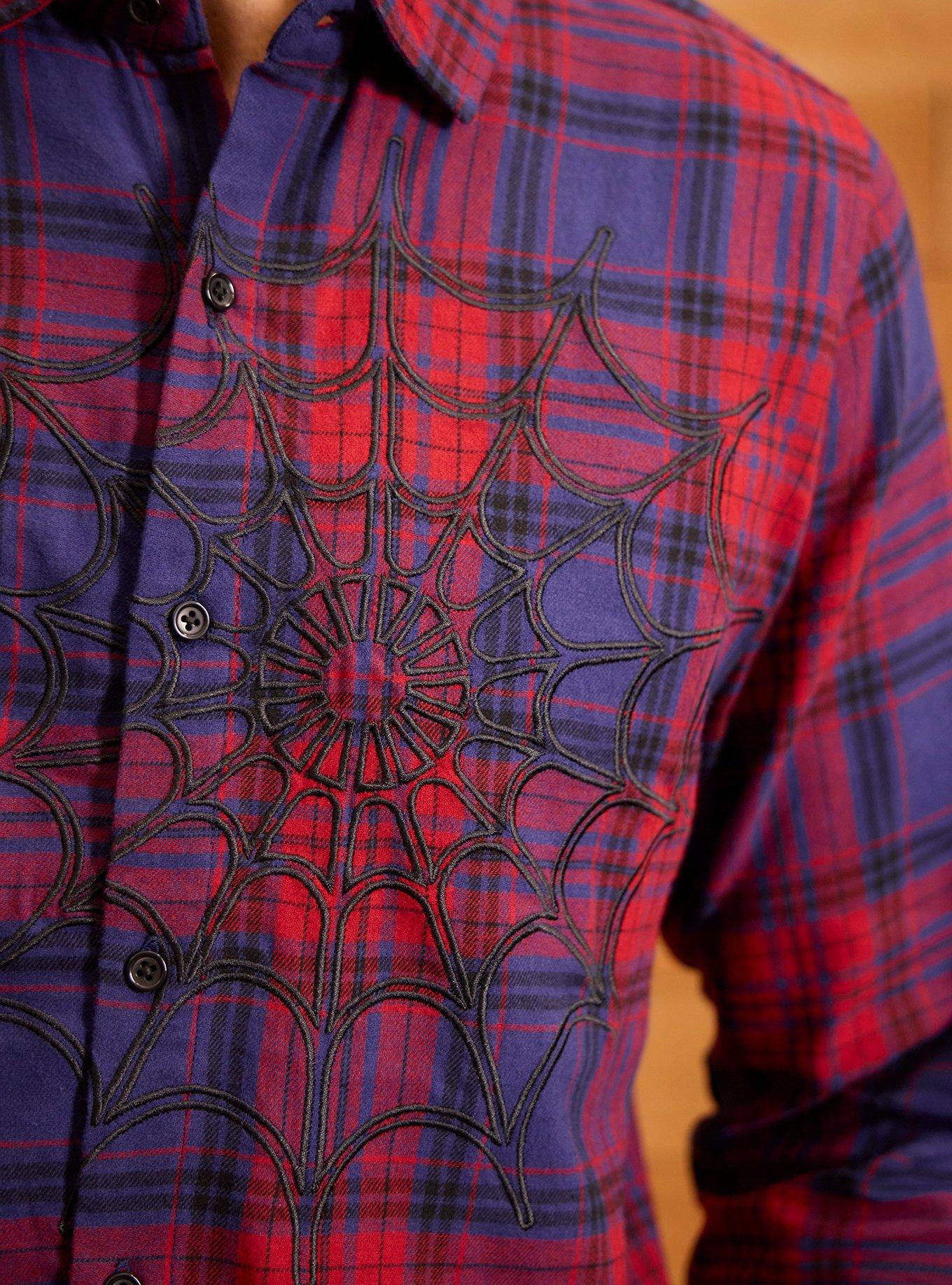Our Universe Marvel Spider-Man Plaid Flannel Our Universe Exclusive, MULTI, alternate