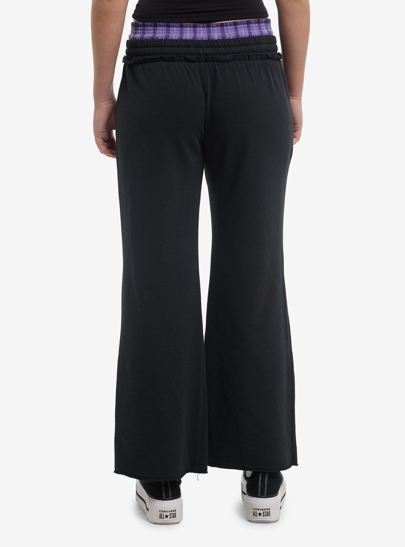 Kuromi Purple Butterfly Faux Boxers Girls Lounge Pants, , hi-res