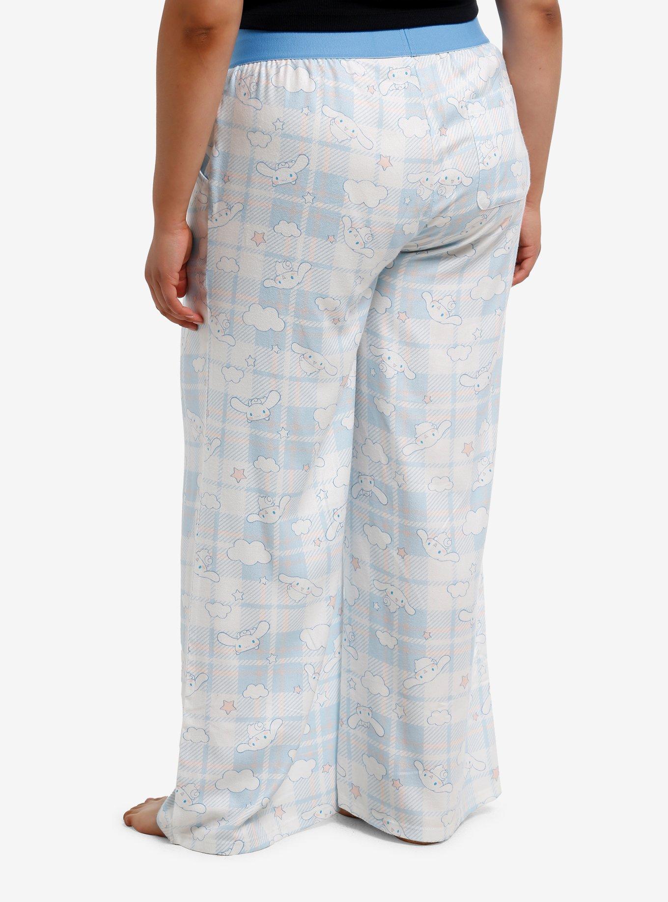 Cinnamoroll Pastel Plaid Pajama Pants Plus Size, , hi-res
