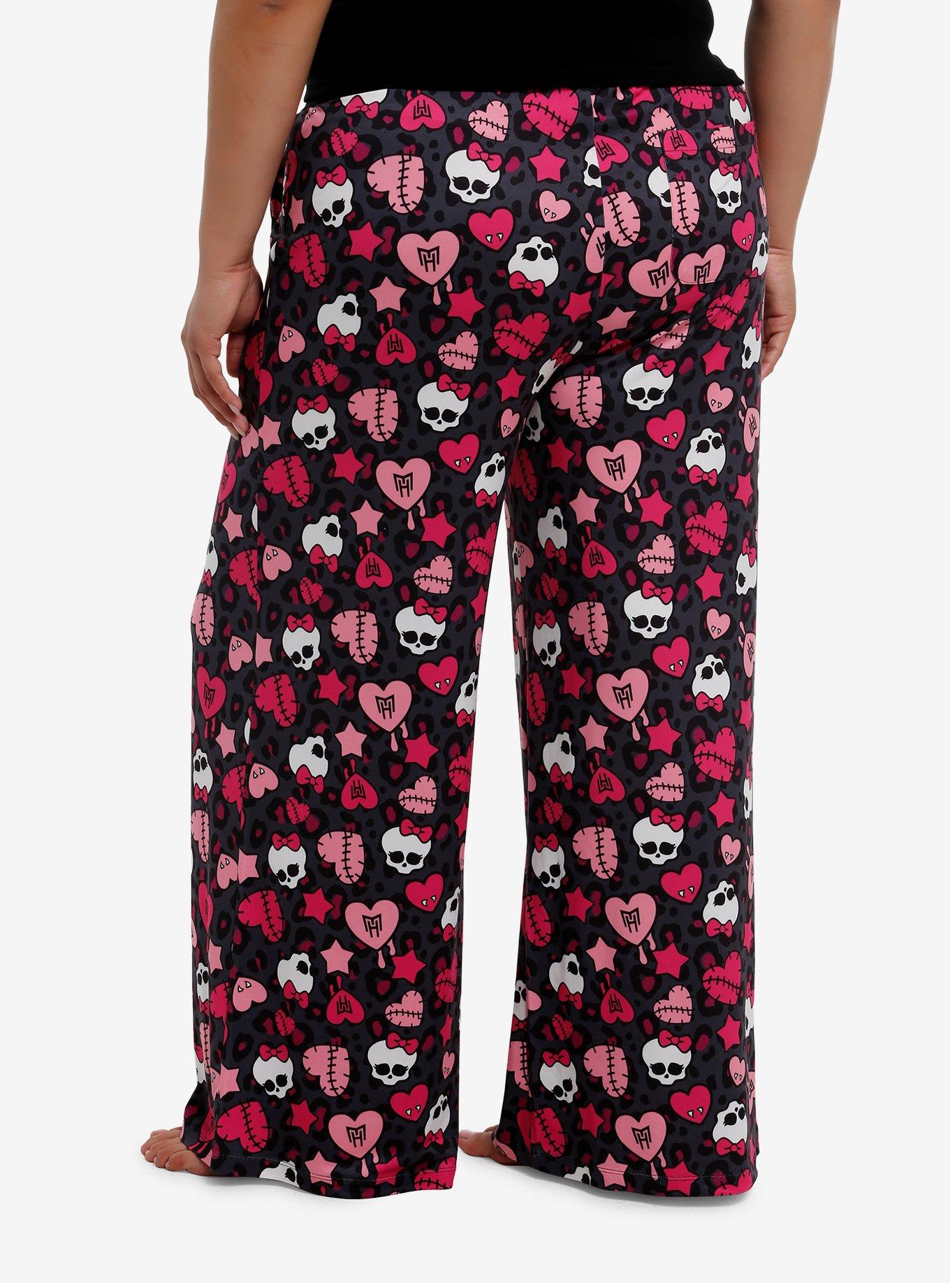 Monster High Skullette Heart Icon Pajama Pants Plus Size, , hi-res