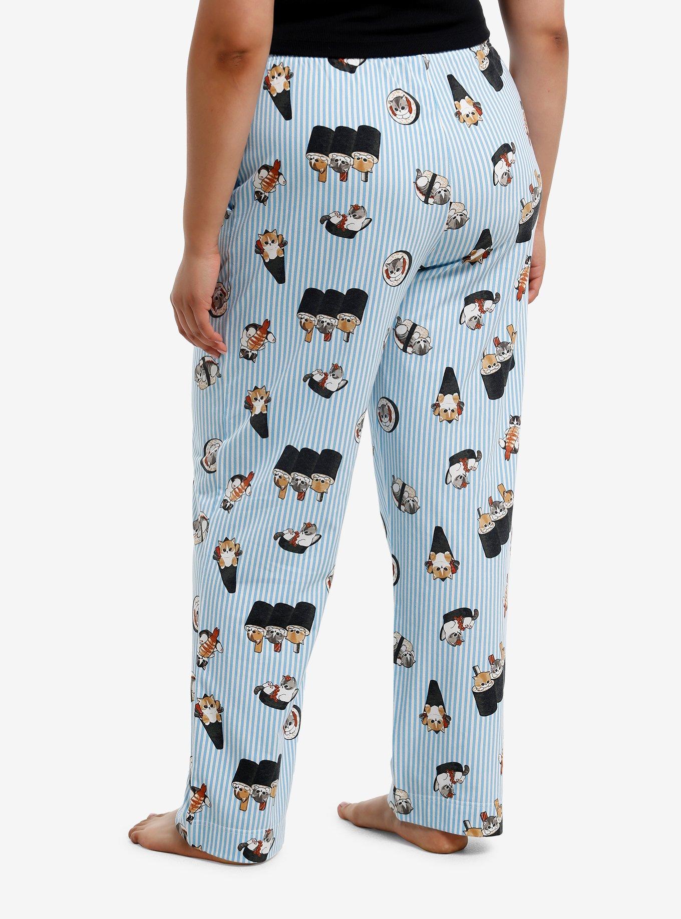 Mofusand Sushi Stripe Pajama Pants Plus Size, , hi-res