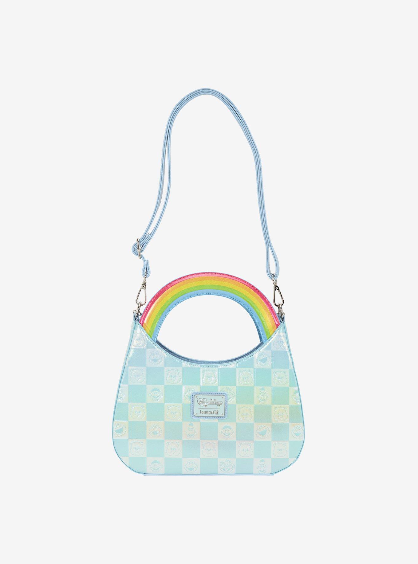 Loungefly Care Bears x Sesame Street Checkered Crossbody Bag with Charms, , alternate