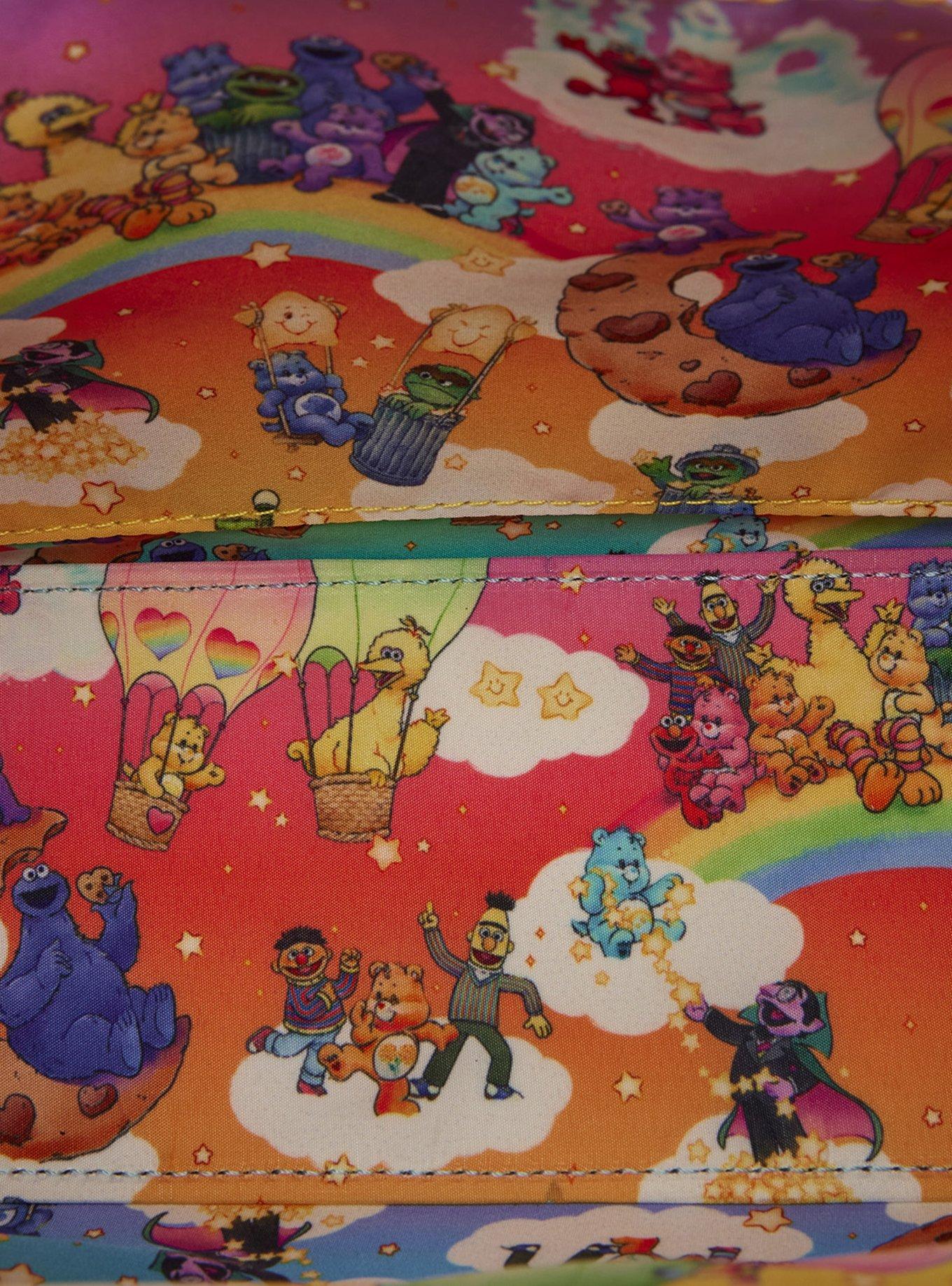 Loungefly Care Bears x Sesame Street Checkered Crossbody Bag with Charms, , alternate