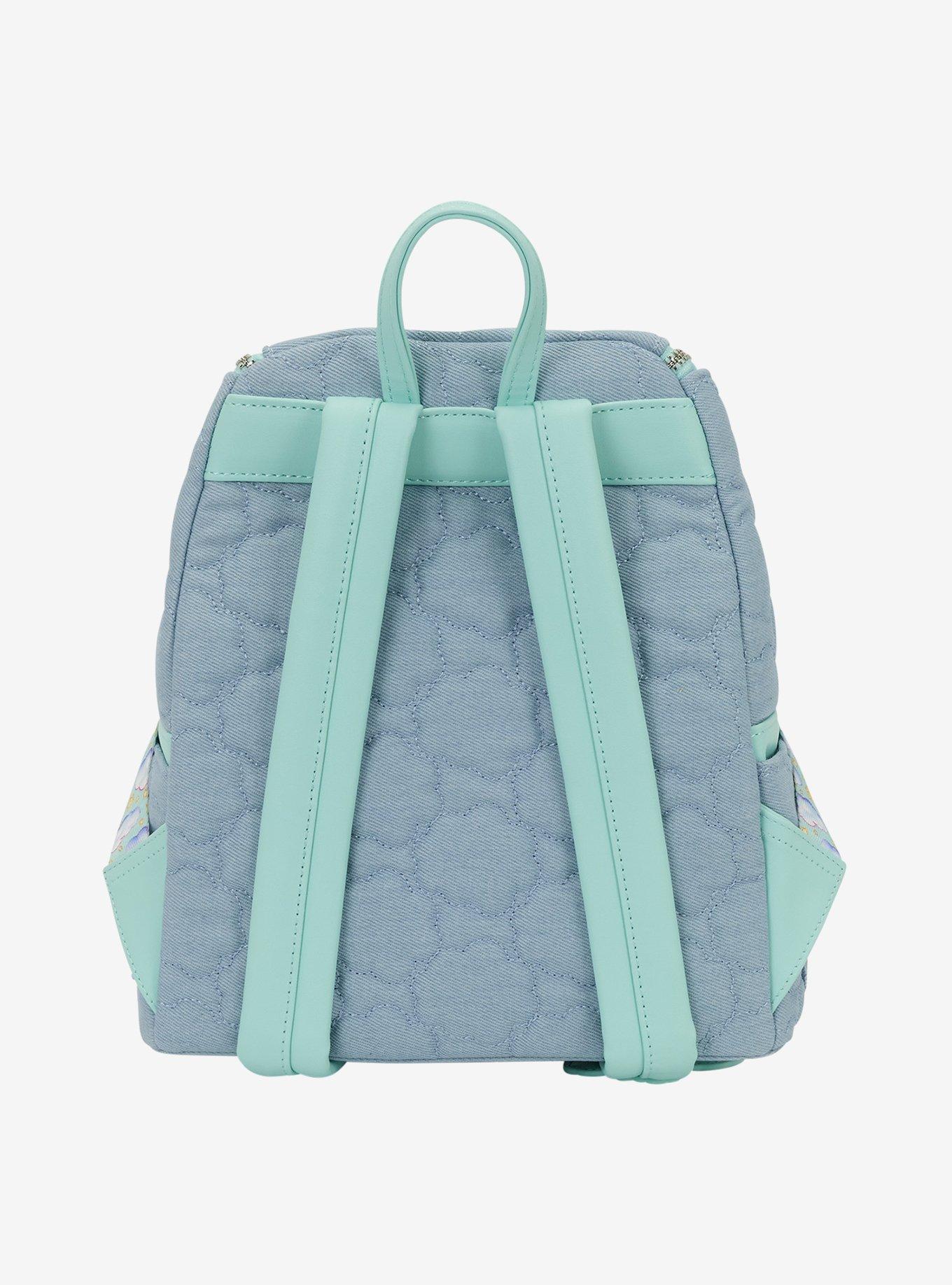 Loungefly Care Bears x Sesame Street Denim Quilted Mini Backpack with Coin Purse