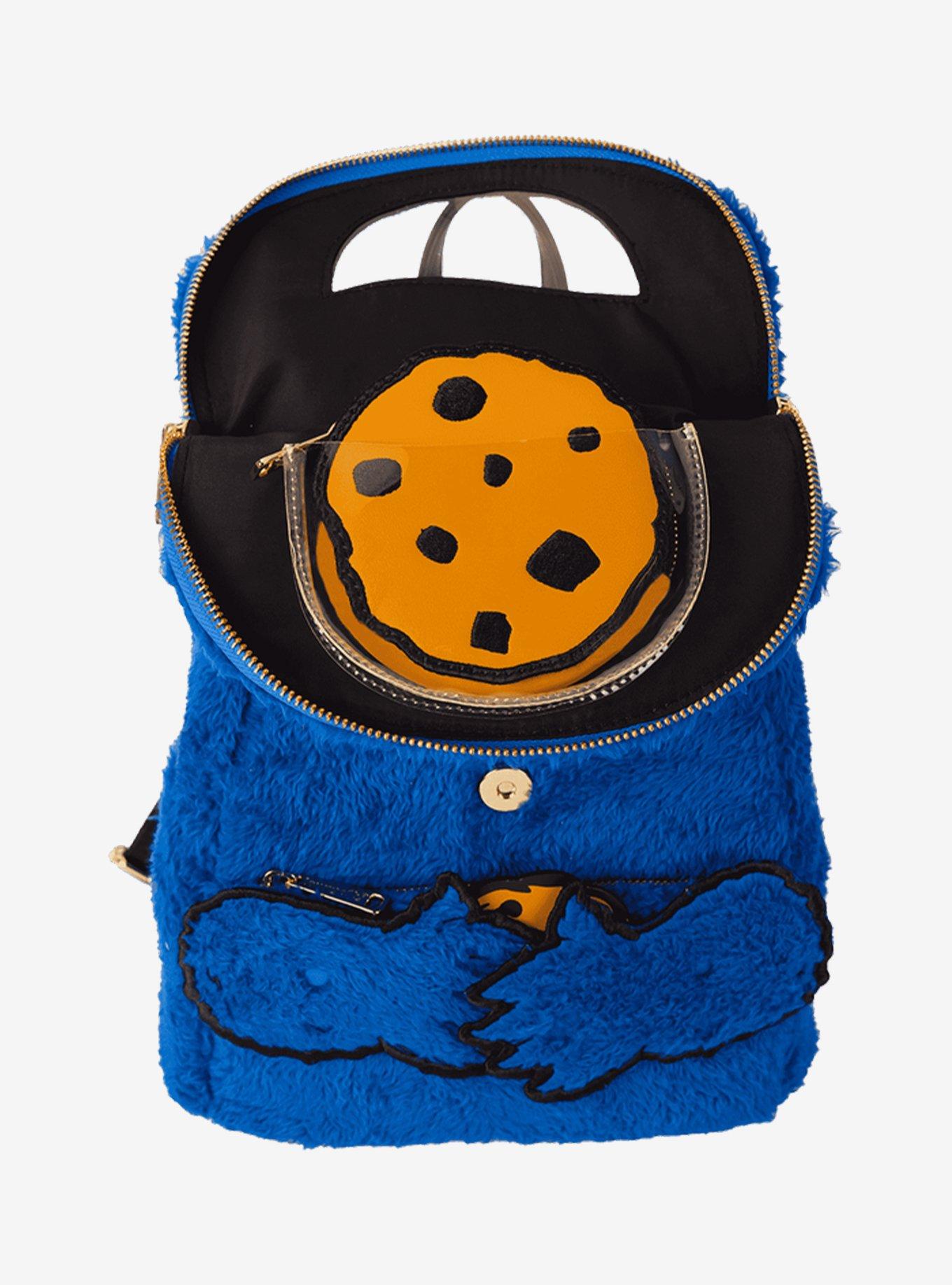 Loungefly Sesame Street Cookie Monster Plush Figural Mini Backpack with Coin Purse, , alternate