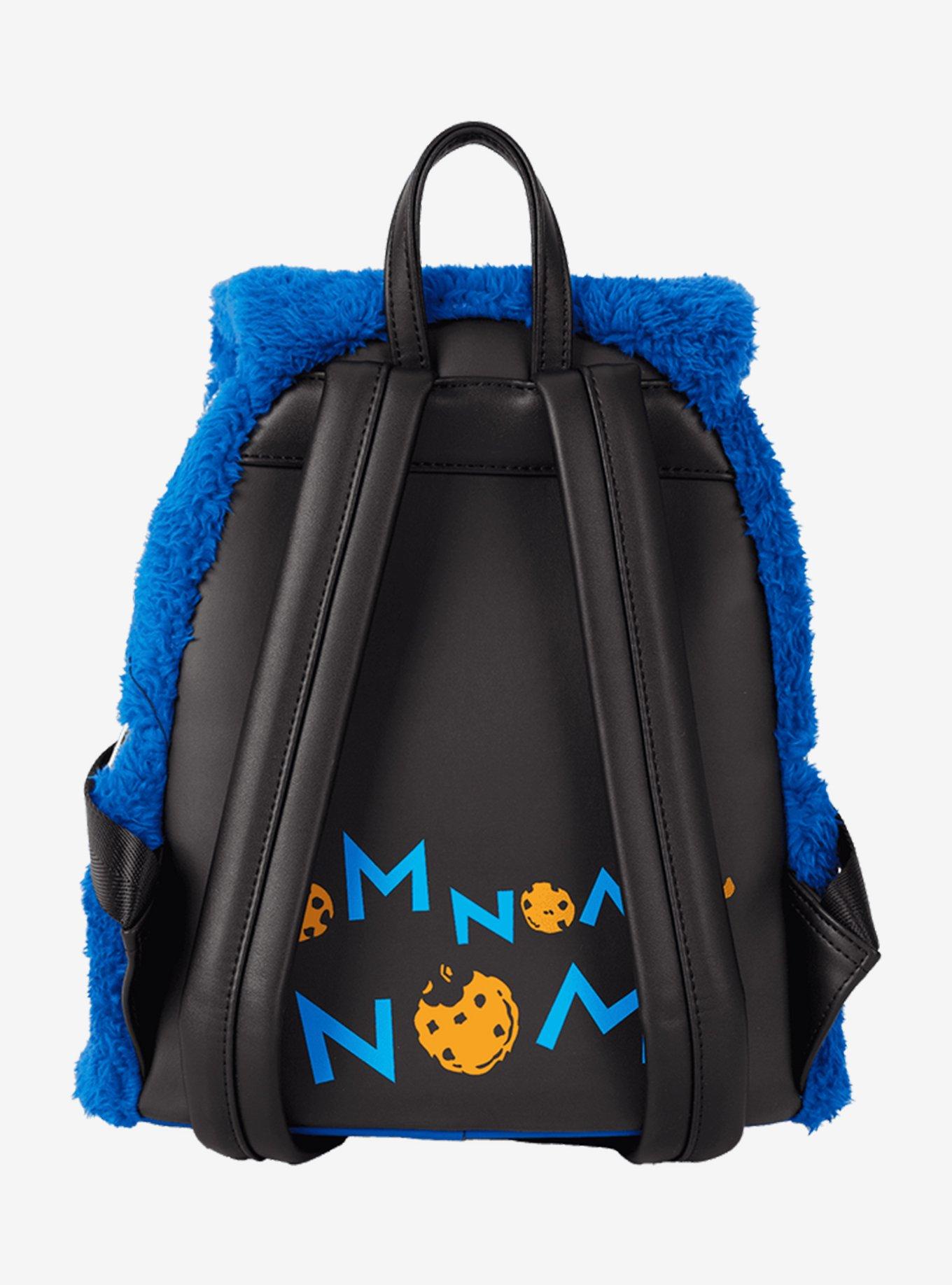 Loungefly Sesame Street Cookie Monster Plush Figural Mini Backpack with Coin Purse, , alternate