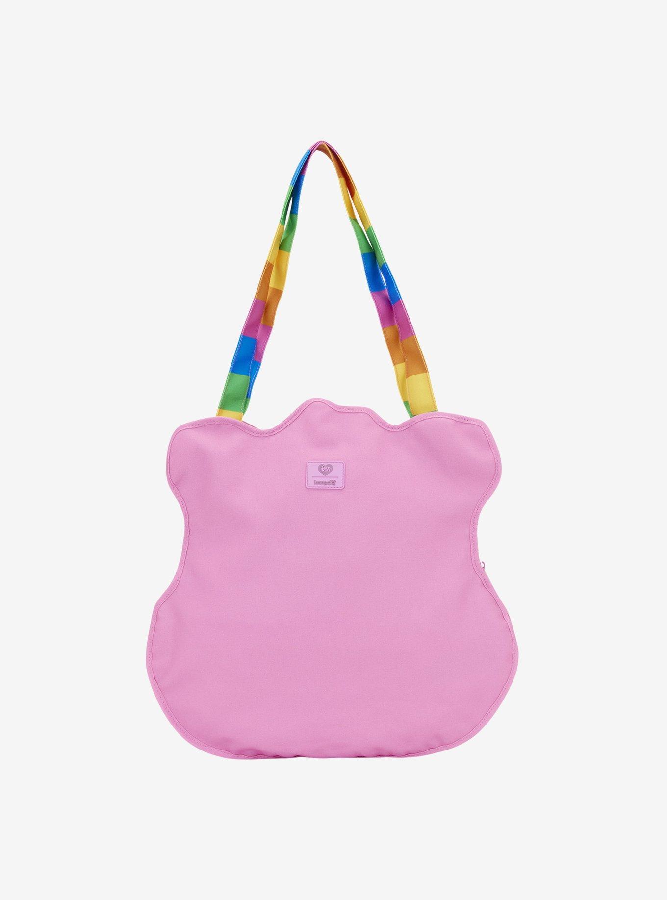 Loungefly Care Bears Cheer Bear Figural Large Canvas Tote Bag, , alternate