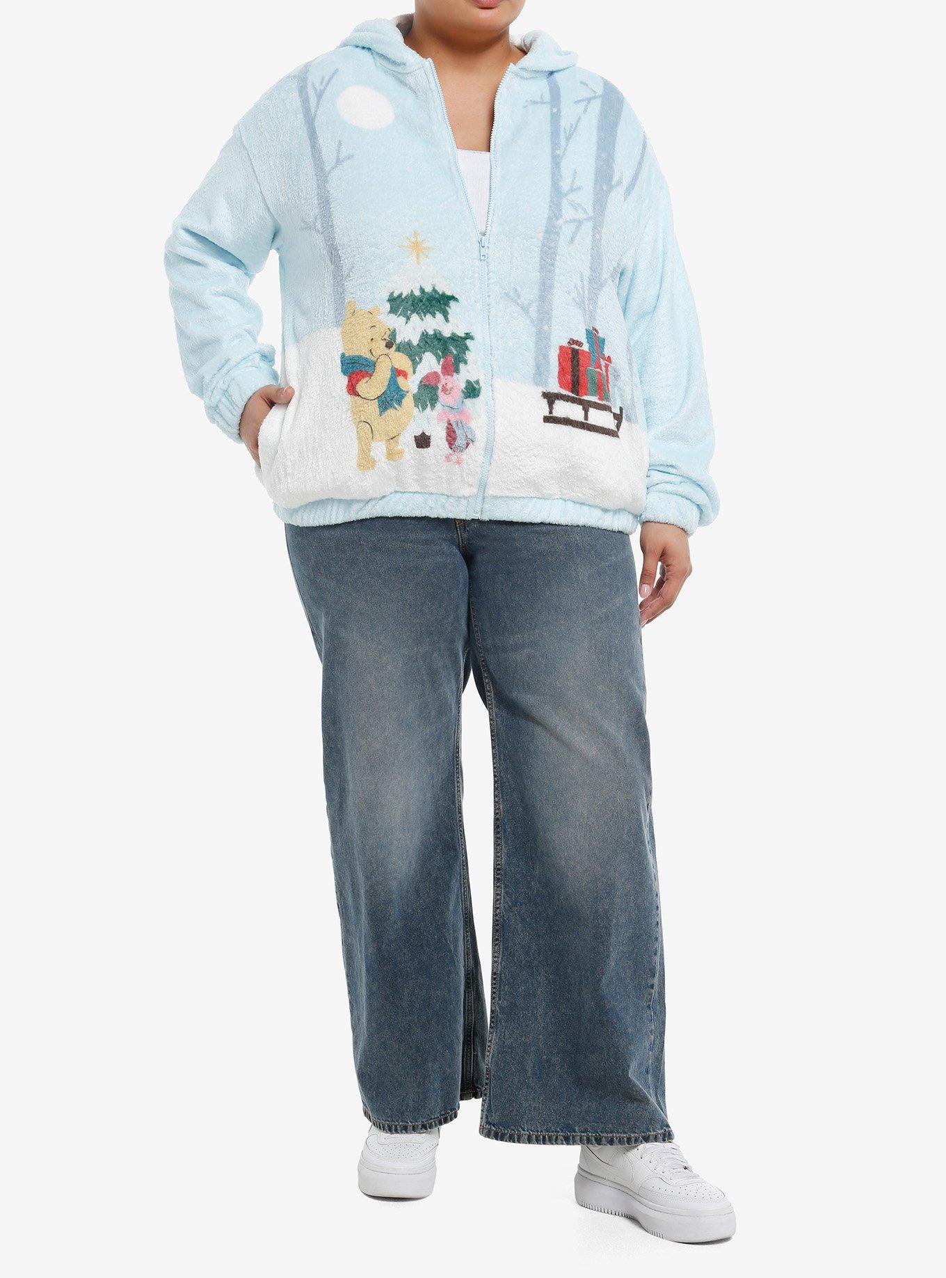 Her Universe Disney Winnie The Pooh Winter Sherpa Girls Hoodie Plus Size, MULTI, alternate