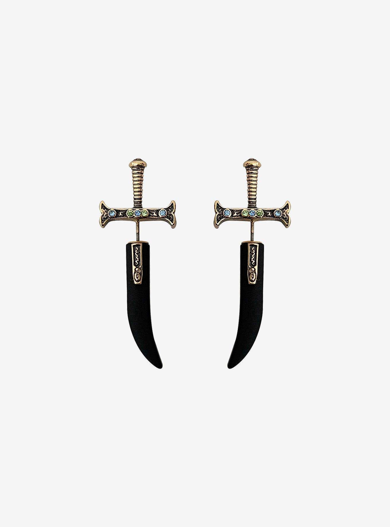 One Piece Mihawk Front/Back Earrings, , hi-res