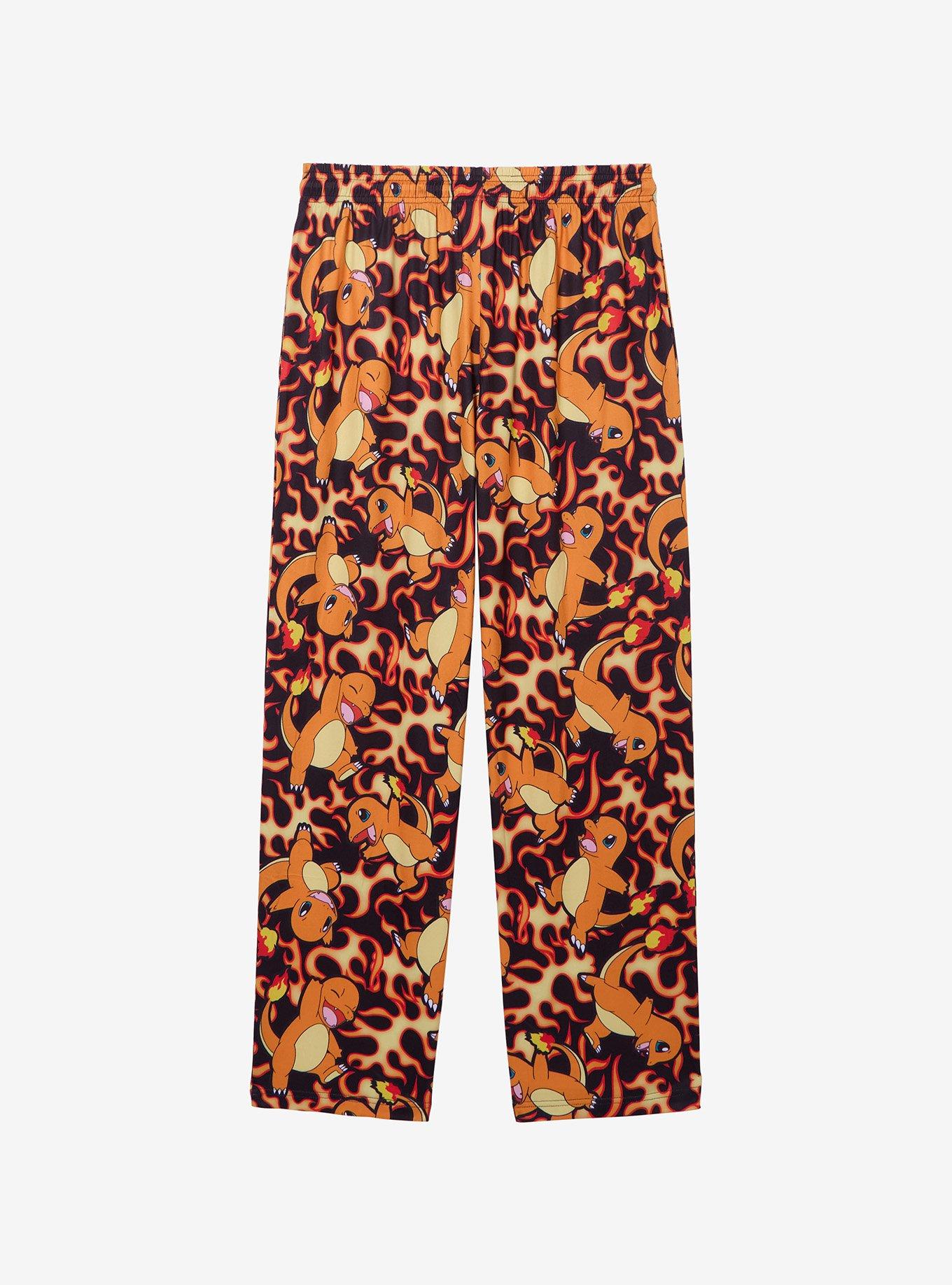 Pokémon Charmander Flames Allover Print Sleep Pants — BoxLunch Exclusive, , hi-res