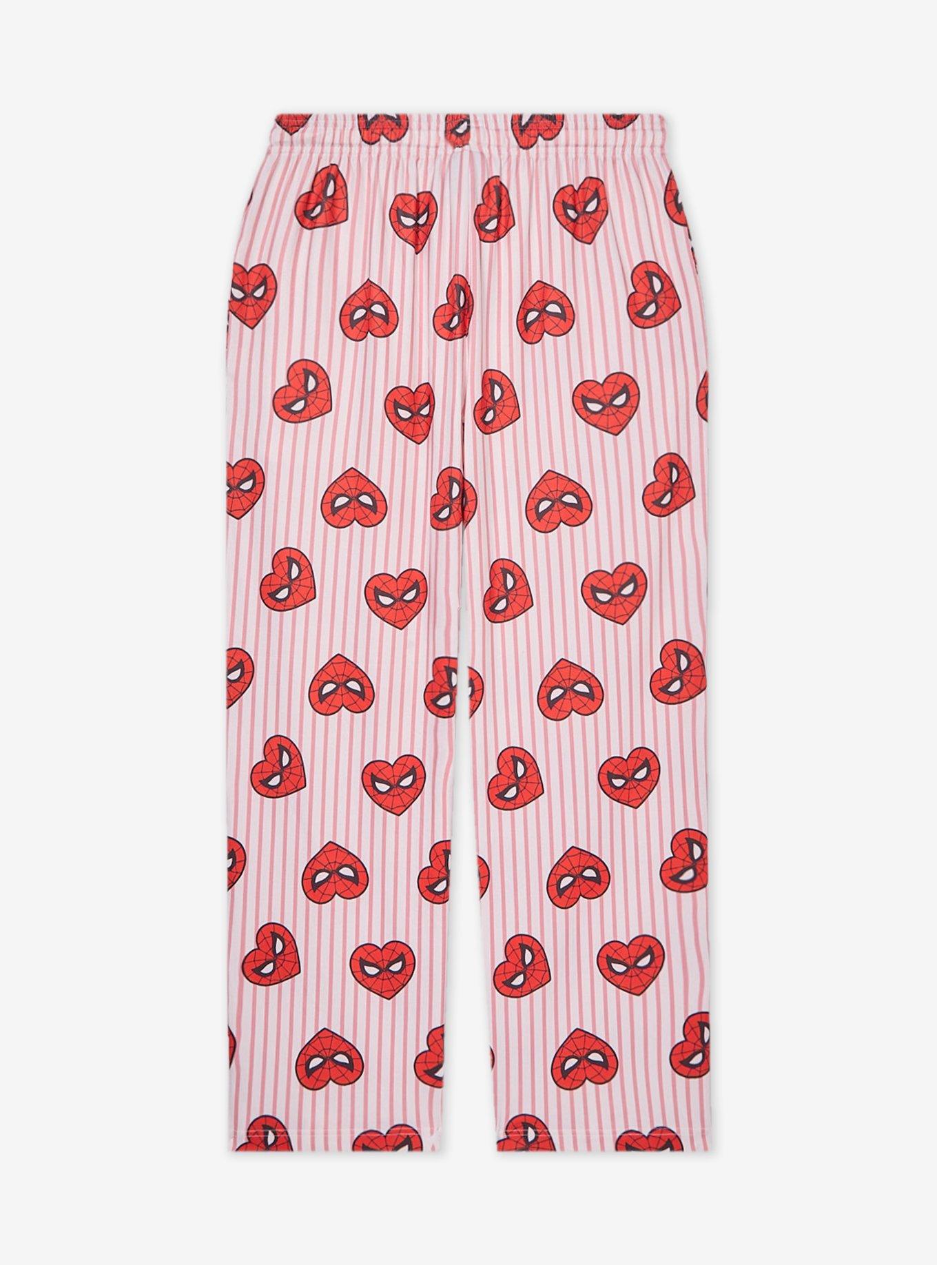 Marvel Spider-Man Hearts Allover Print Sleep Pants - BoxLunch Exclusive, , hi-res