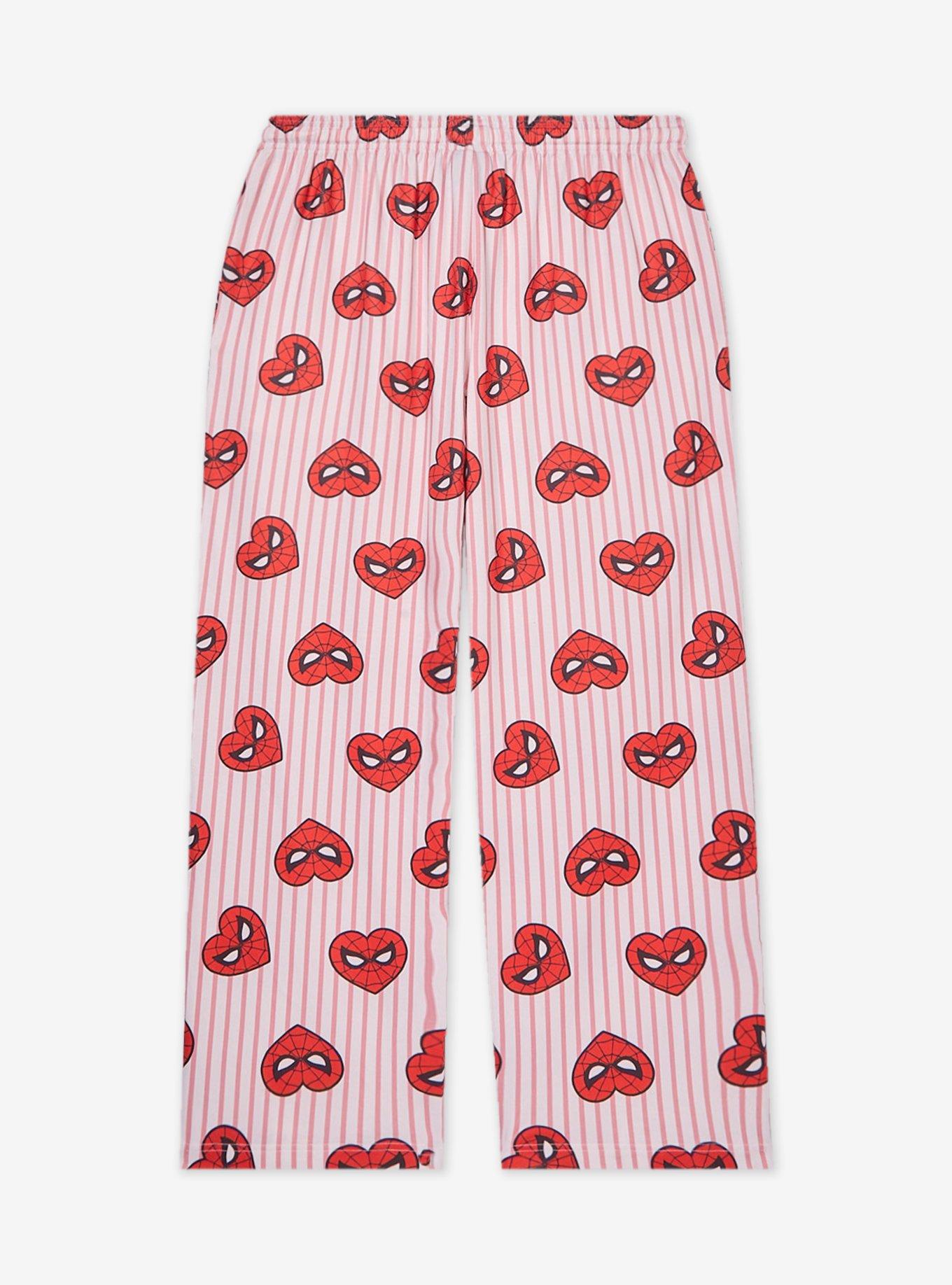 Marvel Spider-Man Hearts Allover Print Plus Size Sleep Pants - BoxLunch Exclusive, , hi-res
