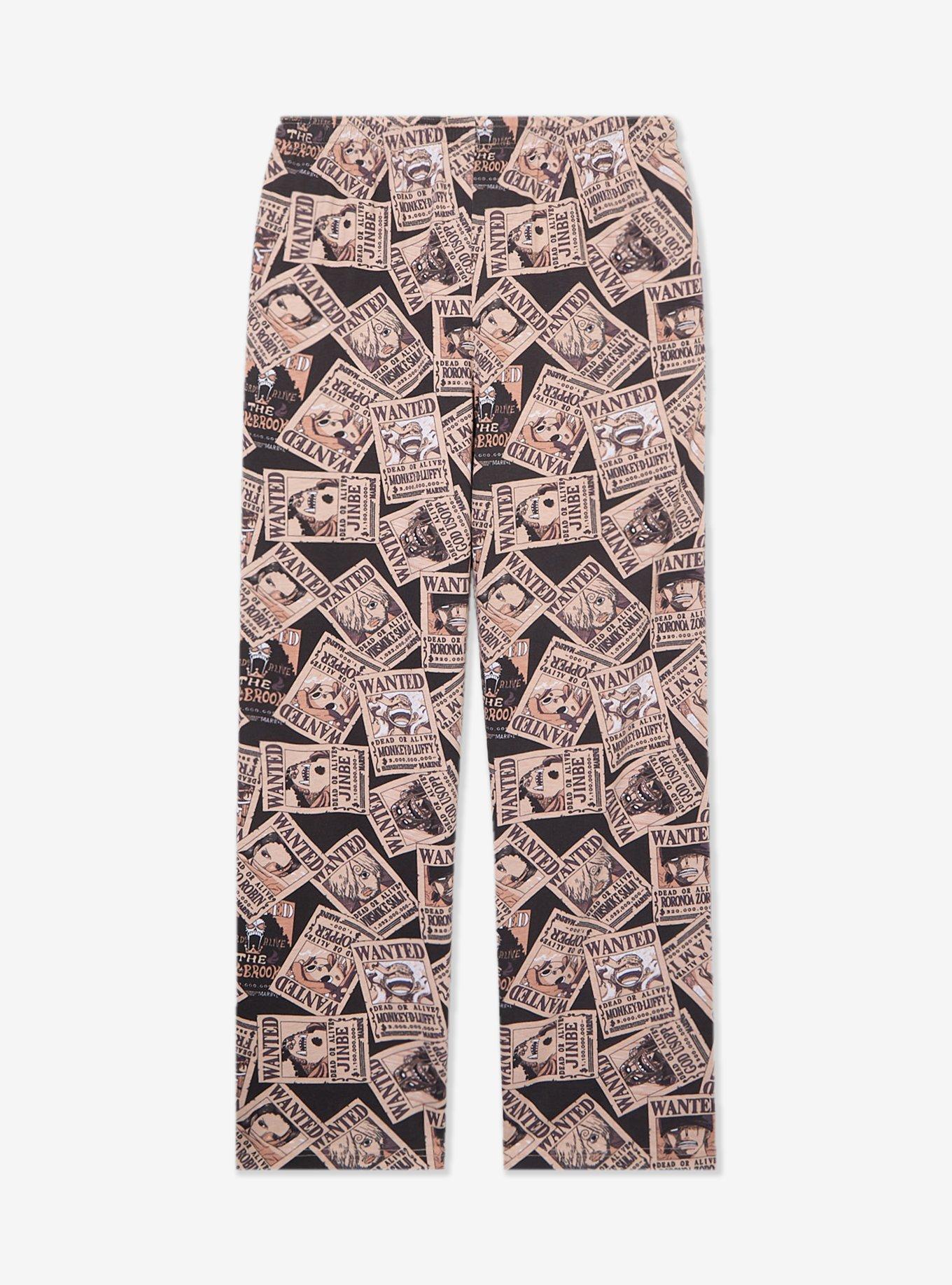 One Piece Wanted Posters Allover Print Sleep Pants - BoxLunch Exclusive, , hi-res