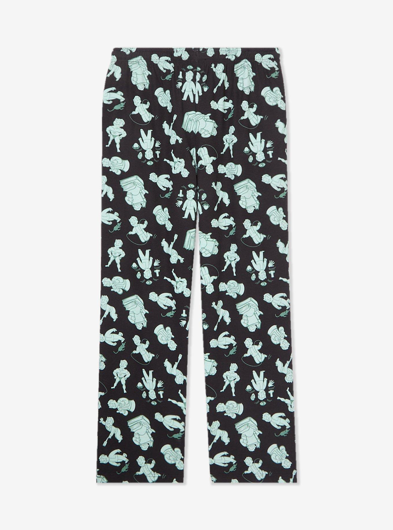Fallout Vault Boy Allover Print Glow-in-the-Dark Sleep Pants - BoxLunch Exclusive, , hi-res