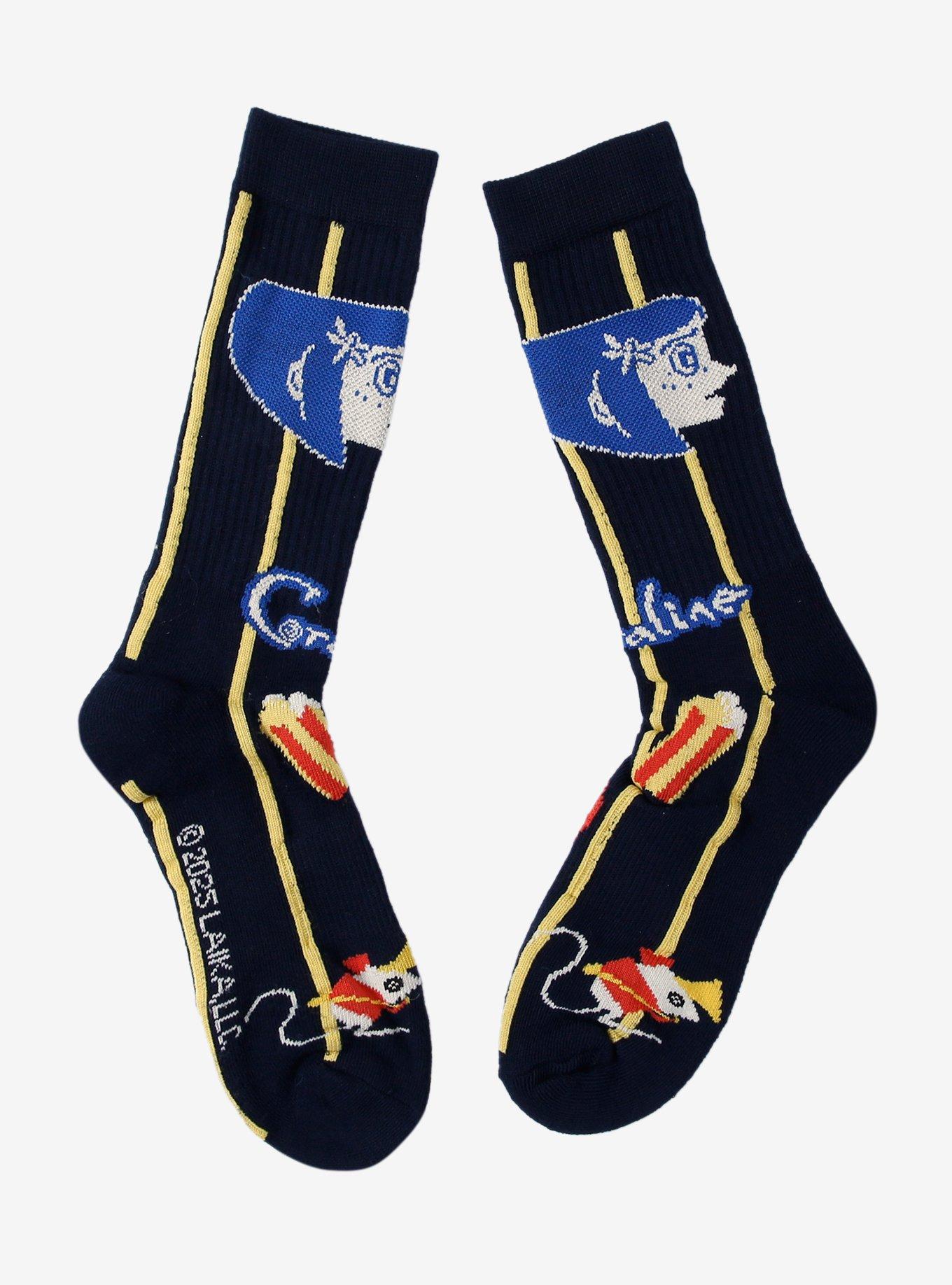 Coraline Circus Mice Crew Socks — BoxLunch Exclusive, , hi-res