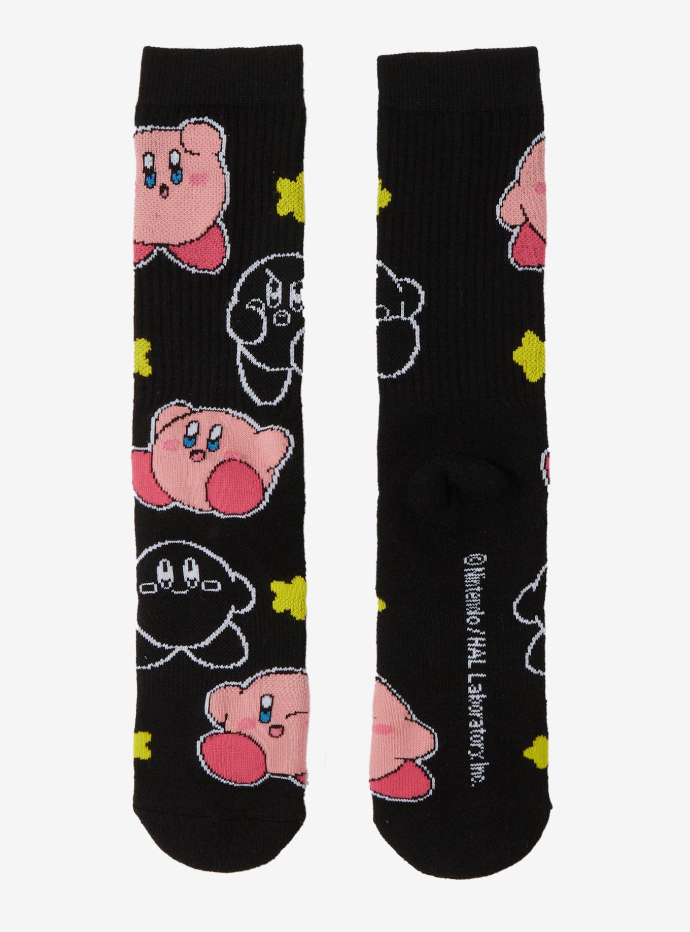 Nintendo Kirby Stars Allover Print Crew Socks - BoxLunch Exclusive, , hi-res