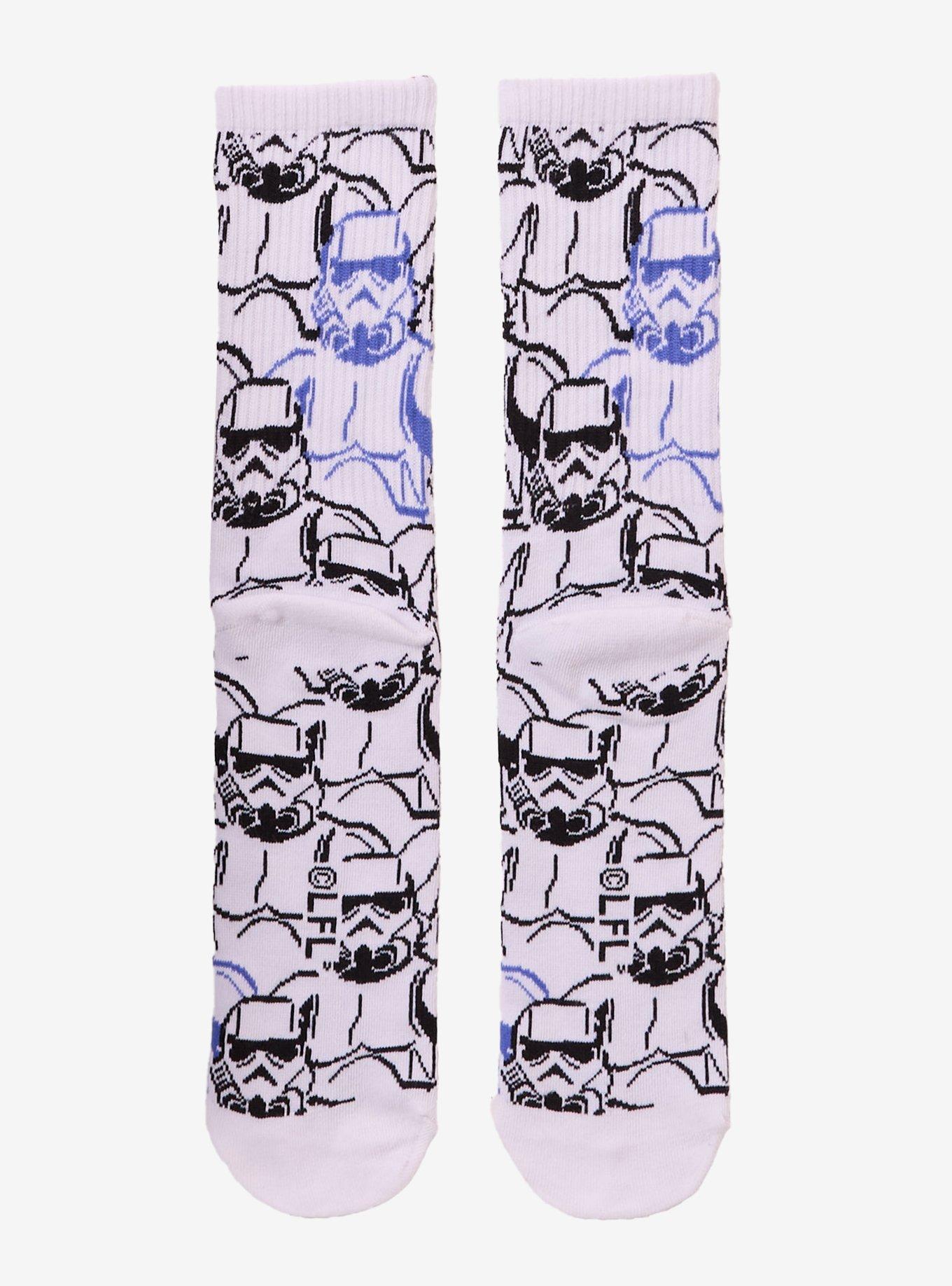 Star Wars Stormtrooper Allover Print Crew Socks — BoxLunch Exclusive, , hi-res