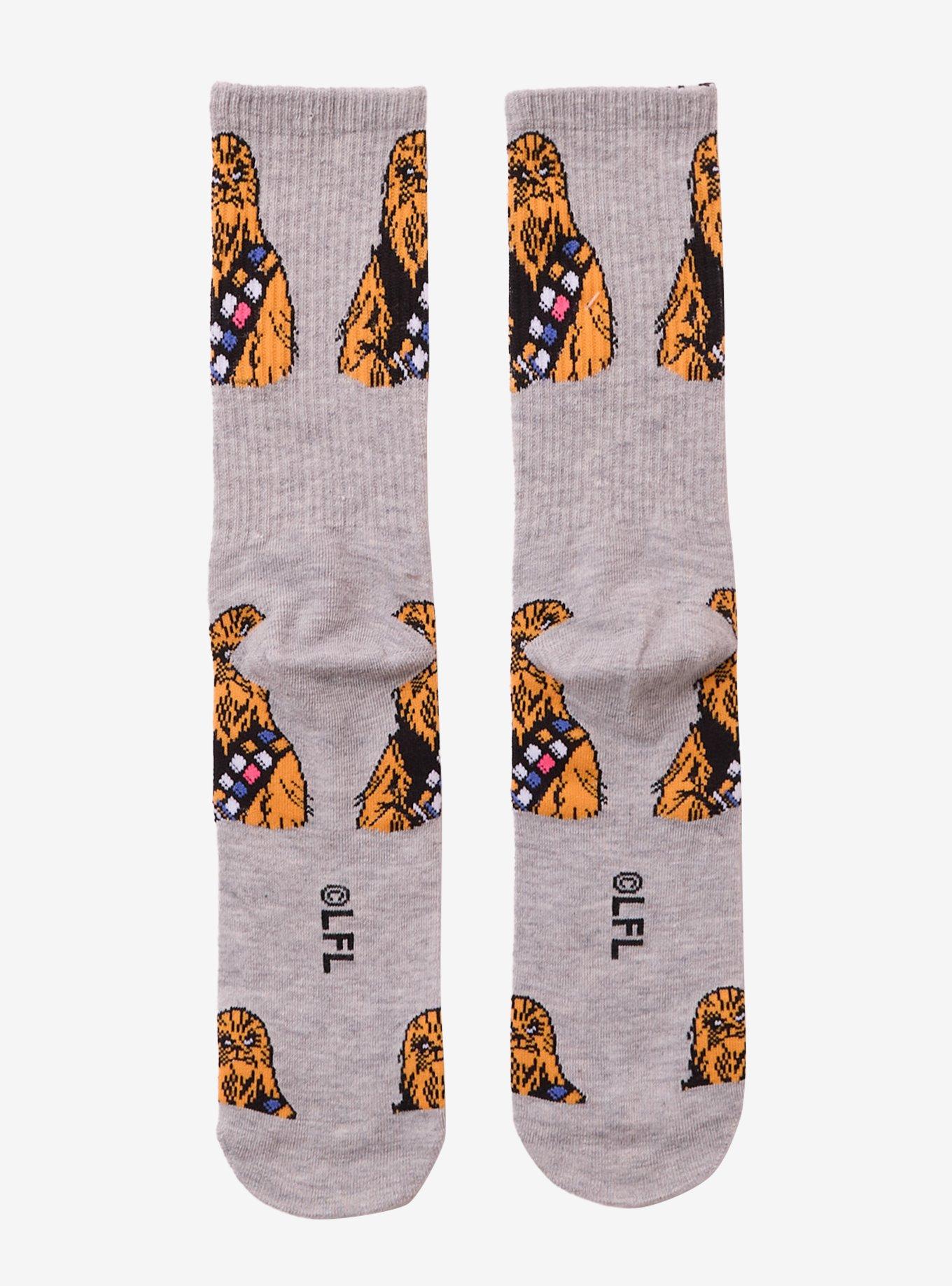 Star Wars Chewbacca Allover Print Crew Socks — BoxLunch Exclusive, , hi-res