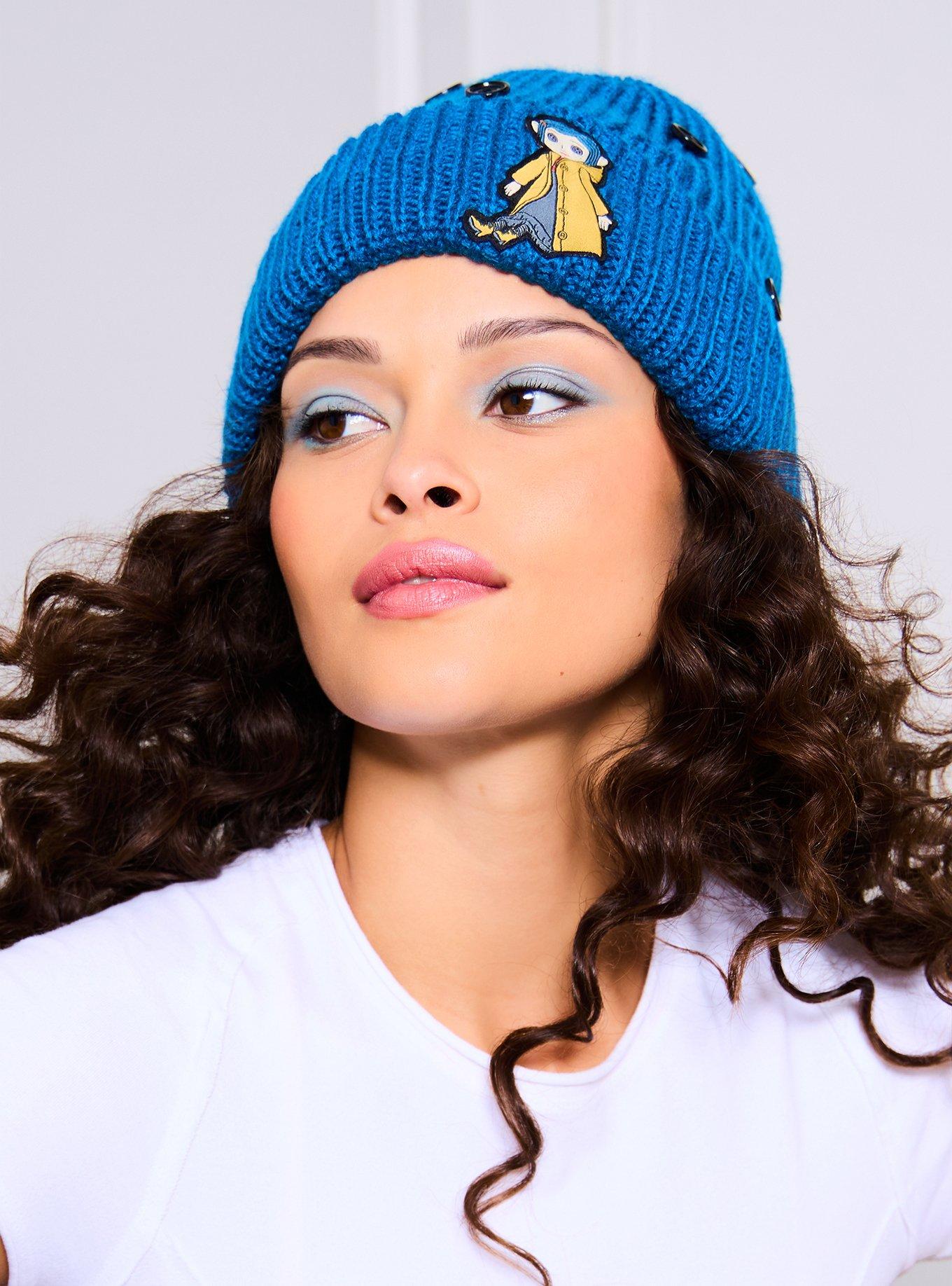 Coraline Doll Buttons & Stars Knit Beanie - BoxLunch Exclusive, , hi-res