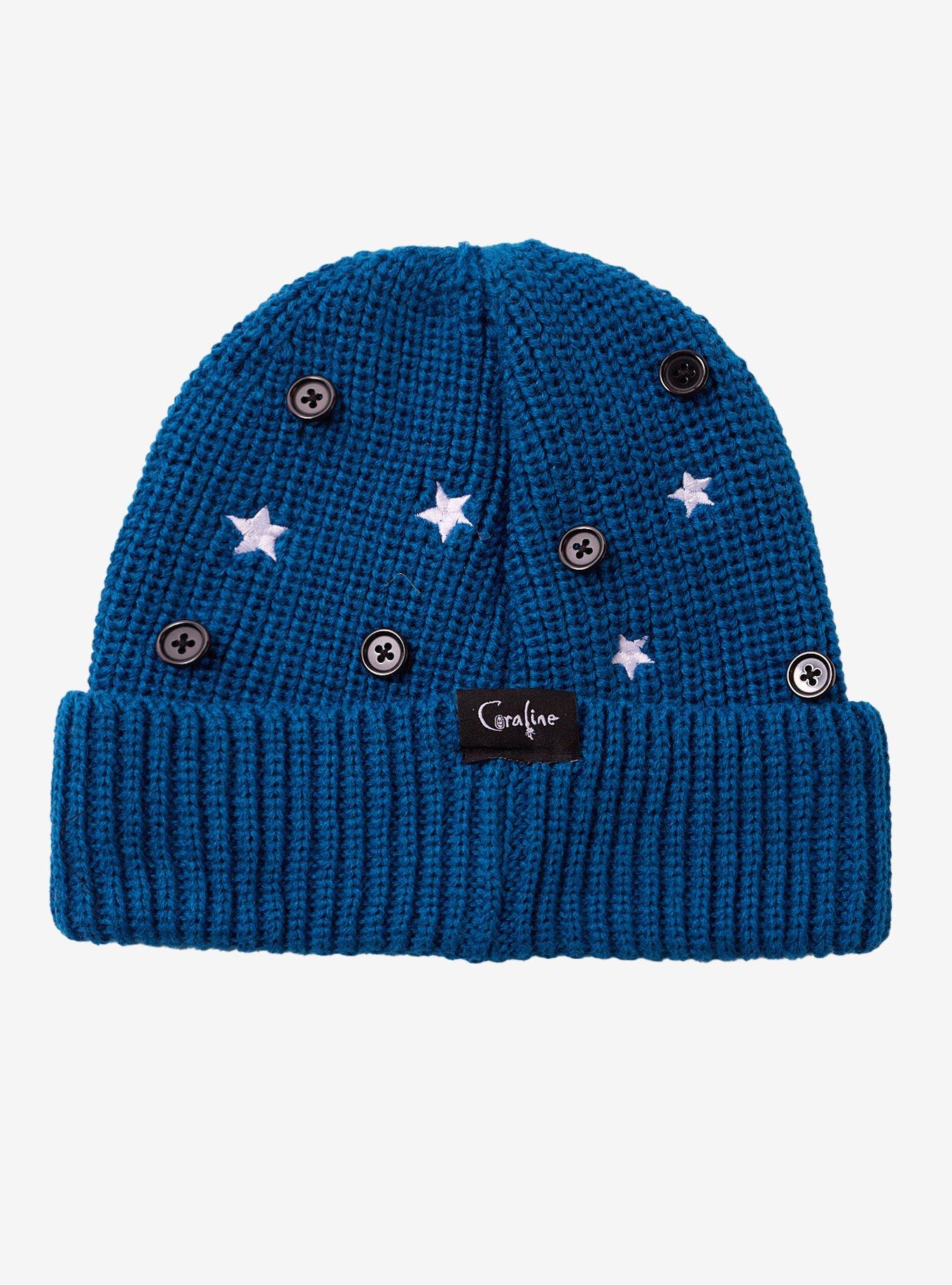 Coraline Doll Buttons & Stars Knit Beanie - BoxLunch Exclusive, , alternate