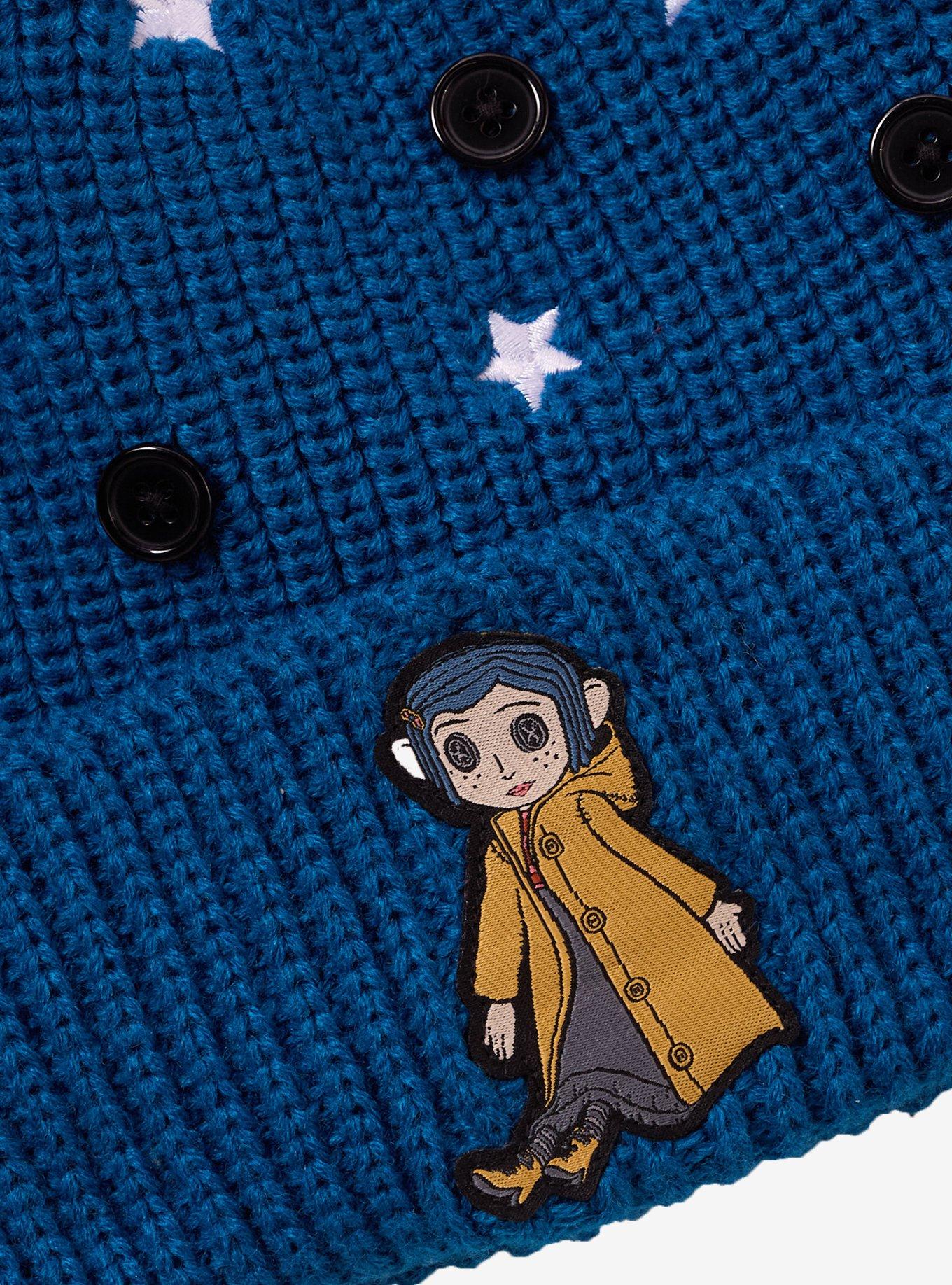 Coraline Doll Buttons & Stars Knit Beanie - BoxLunch Exclusive, , alternate