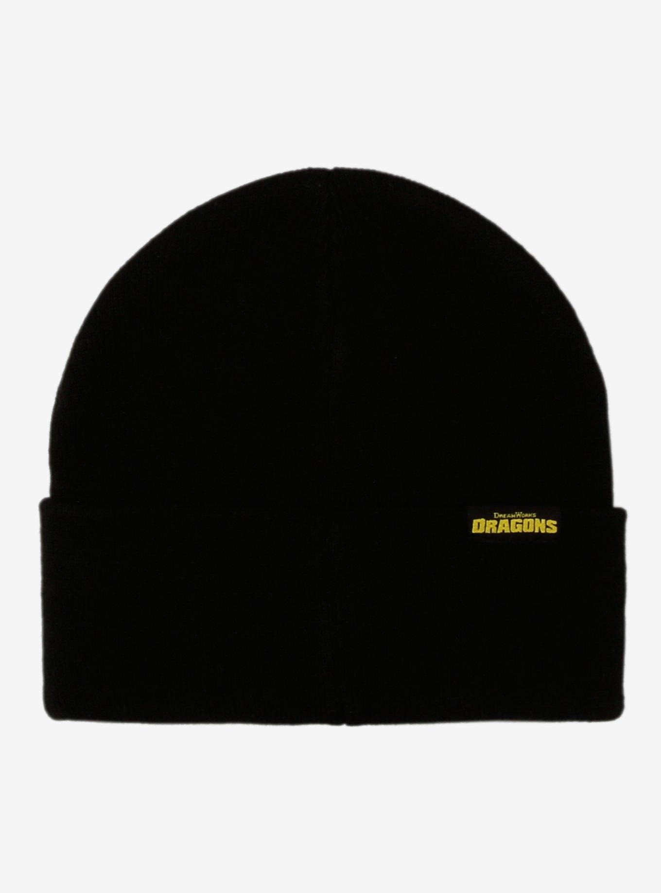 DreamWorks How To Train Your Dragon Toothless Rubber Patch Beanie — BoxLunch Exclusive, , hi-res