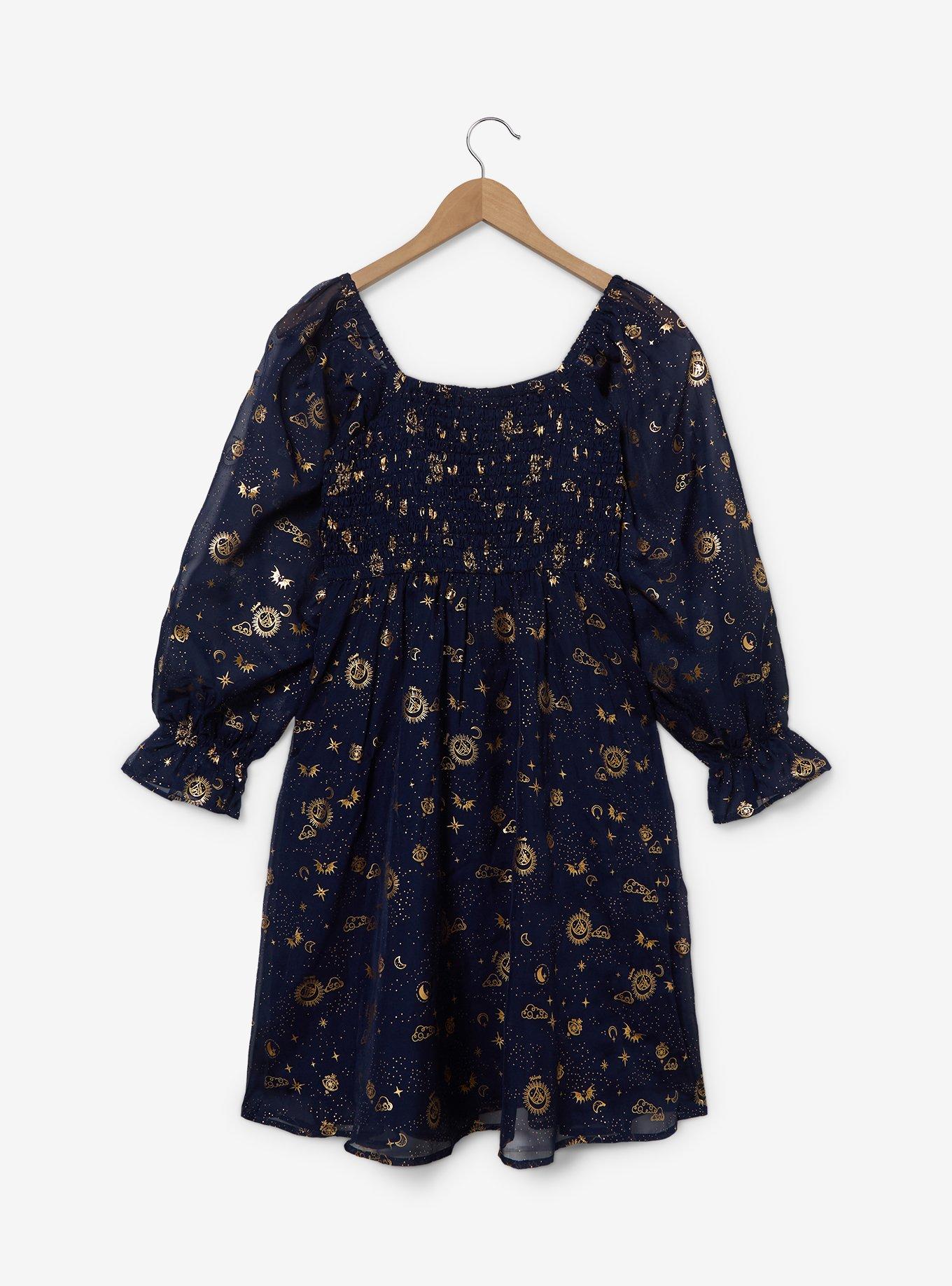 A Court Of Thorns And Roses Icons Long Sleeve Dress, , hi-res