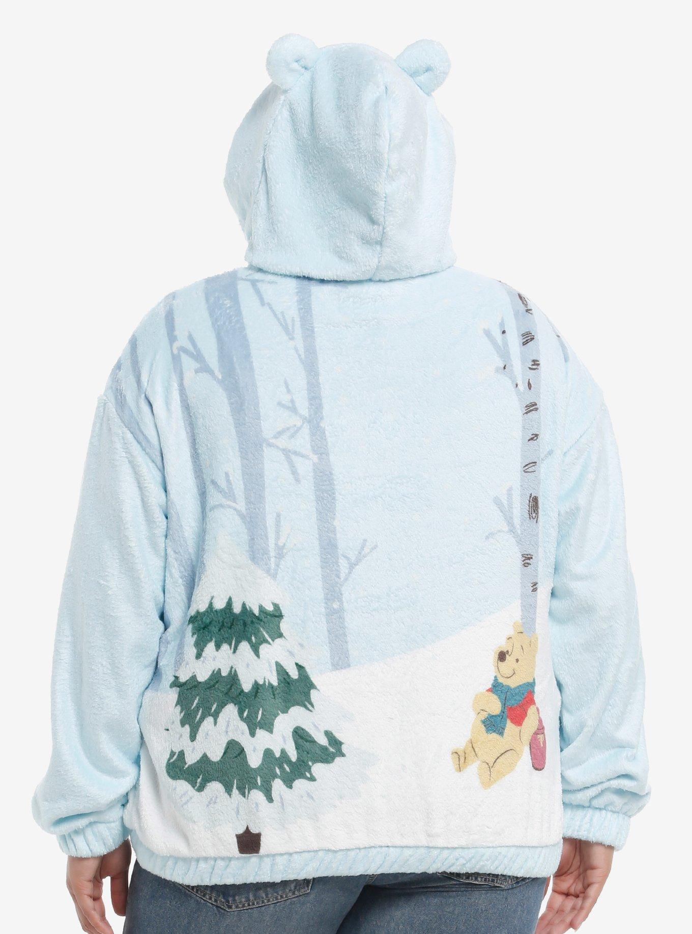 Her Universe Disney Winnie The Pooh Winter Sherpa Hoodie Plus Size, , hi-res