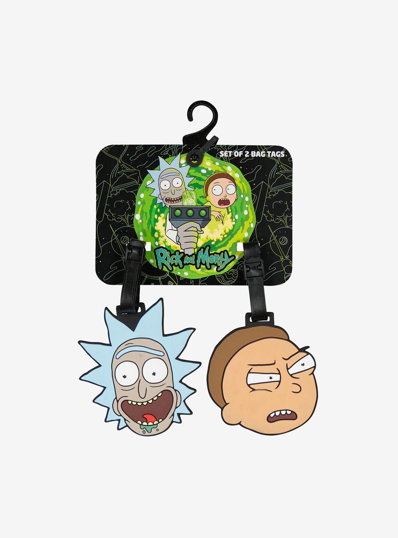 Rick and Morty Heads 2-Piece Luggage Tag Set, , alternate