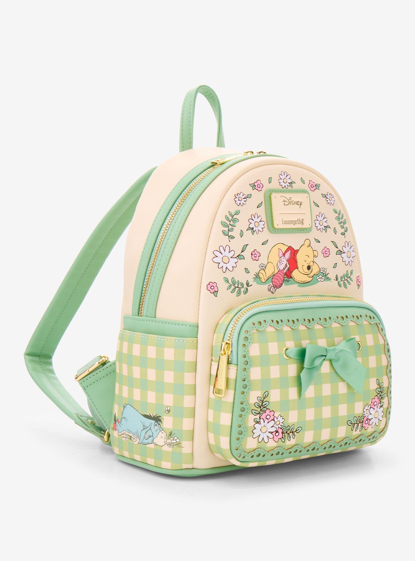 Loungefly Disney Winnie the Pooh Floral Gingham Mini Backpack - BoxLunch Exclusive, , hi-res