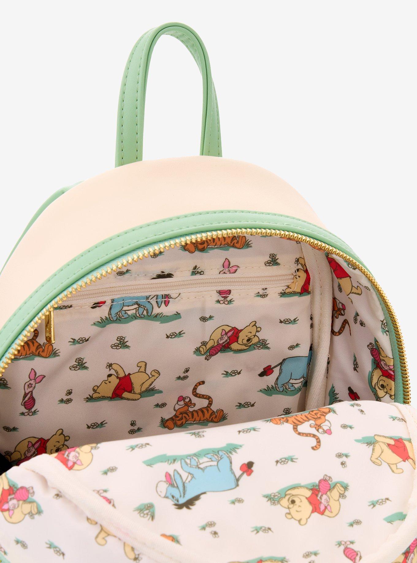 Loungefly Disney Winnie the Pooh Floral Gingham Mini Backpack - BoxLunch Exclusive, , alternate