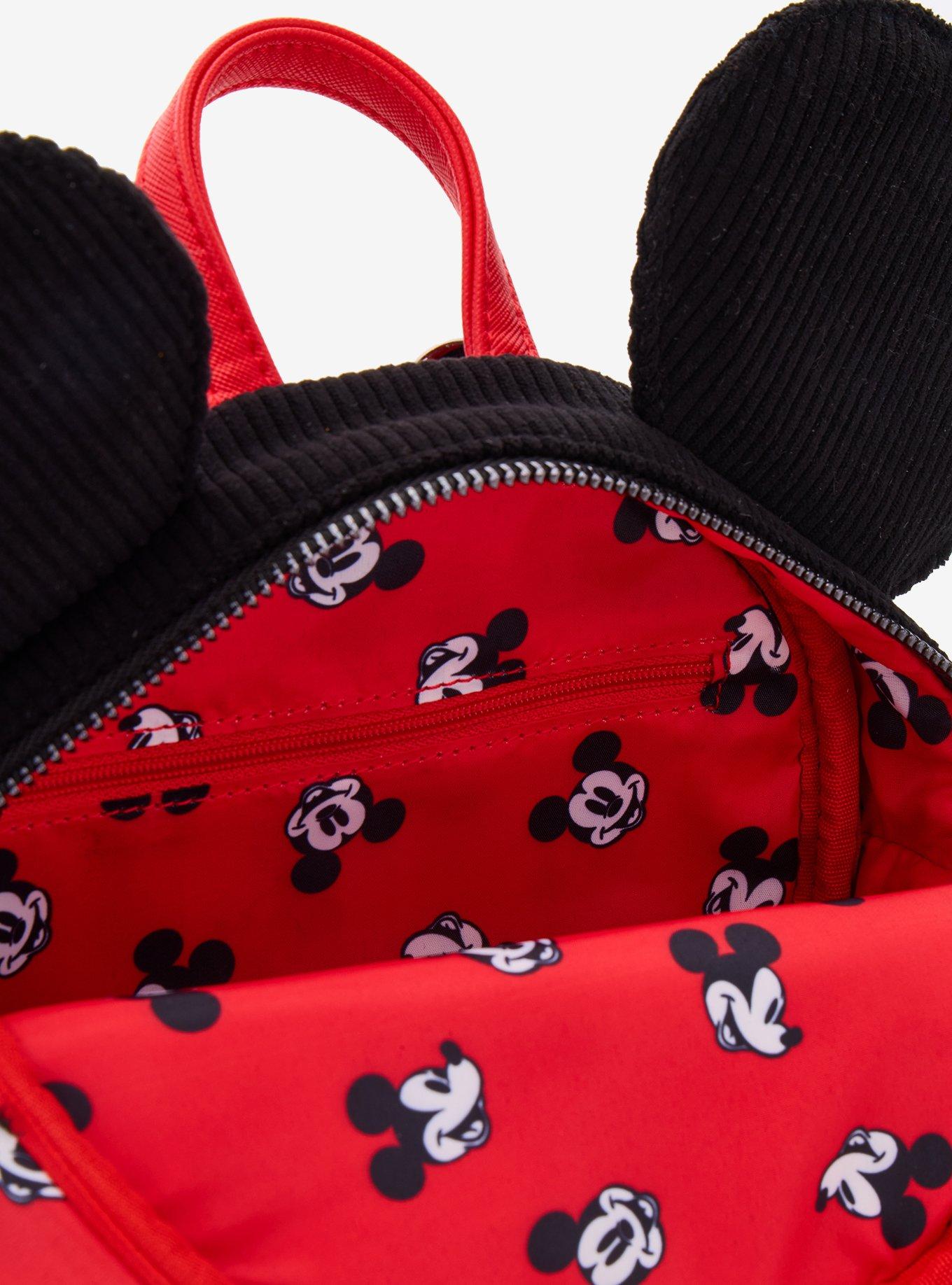 Loungefly Disney Mickey Mouse Corduroy Convertible Mini Backpack - BoxLunch Exclusive, , alternate