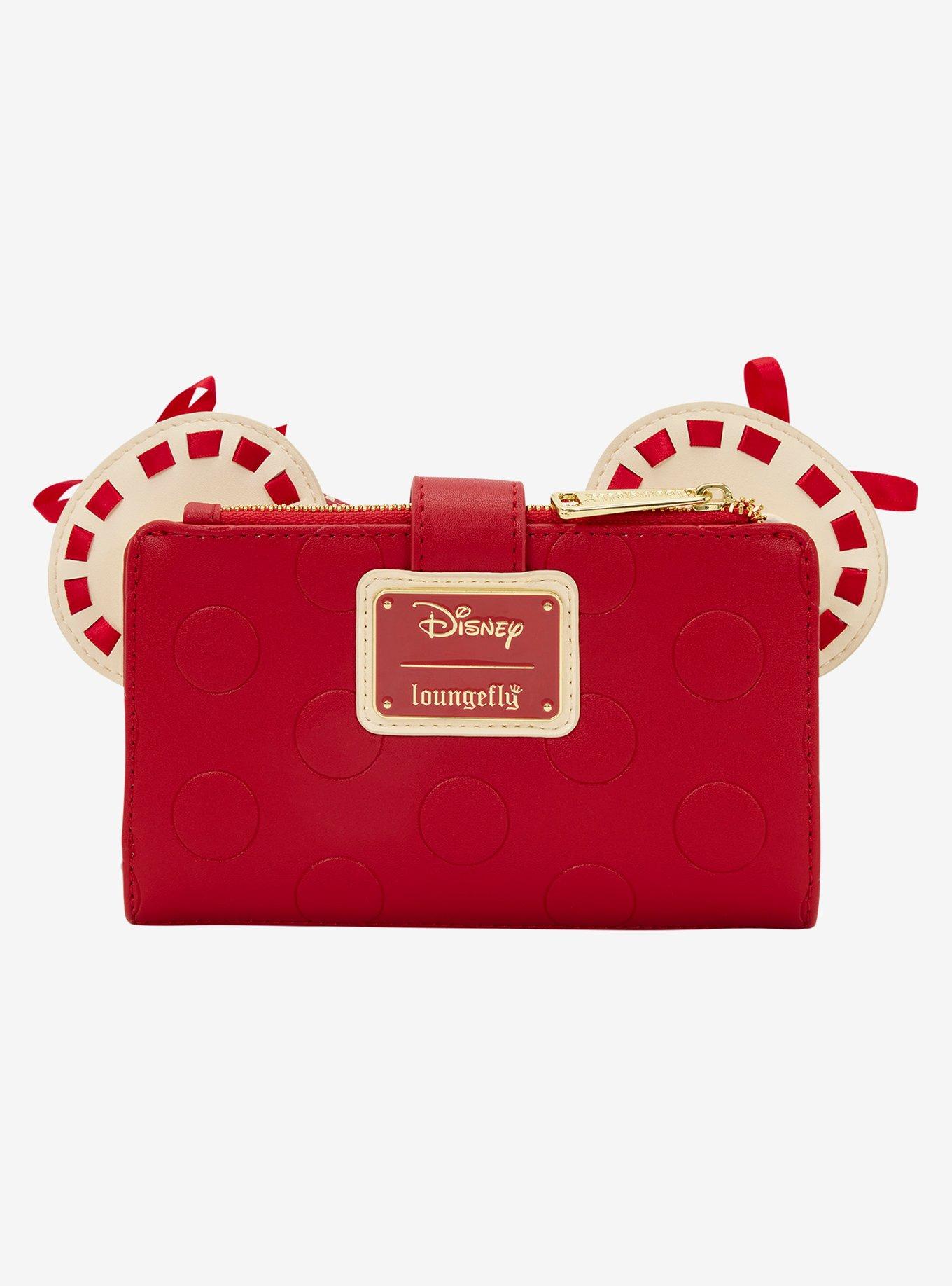 Loungefly Disney Minnie Mouse Polka Dot Ribbon Bow Wallet, , alternate