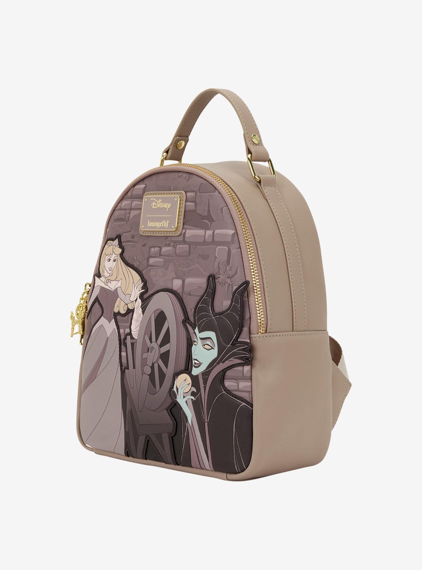 Loungefly Disney Sleeping Beauty Aurora & Maleficent Spinning Wheel Mini Backpack, , hi-res