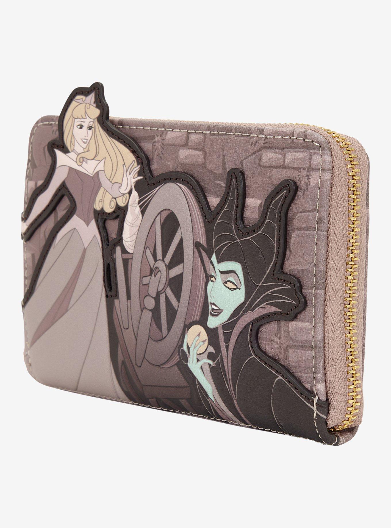 Loungefly Disney Sleeping Beauty Aurora & Maleficent Spinning Wheel Wallet, , hi-res
